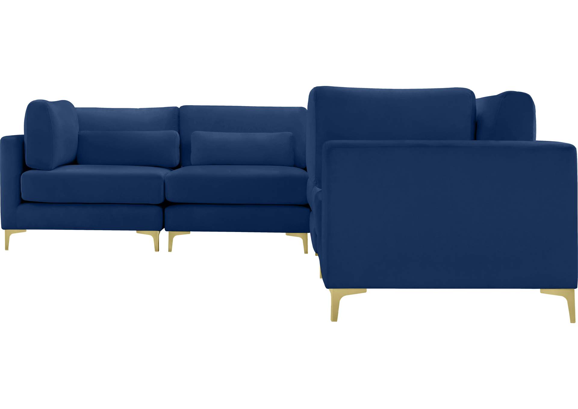 Julia Navy Velvet Modular Sectional (6 Boxes),Meridian Furniture