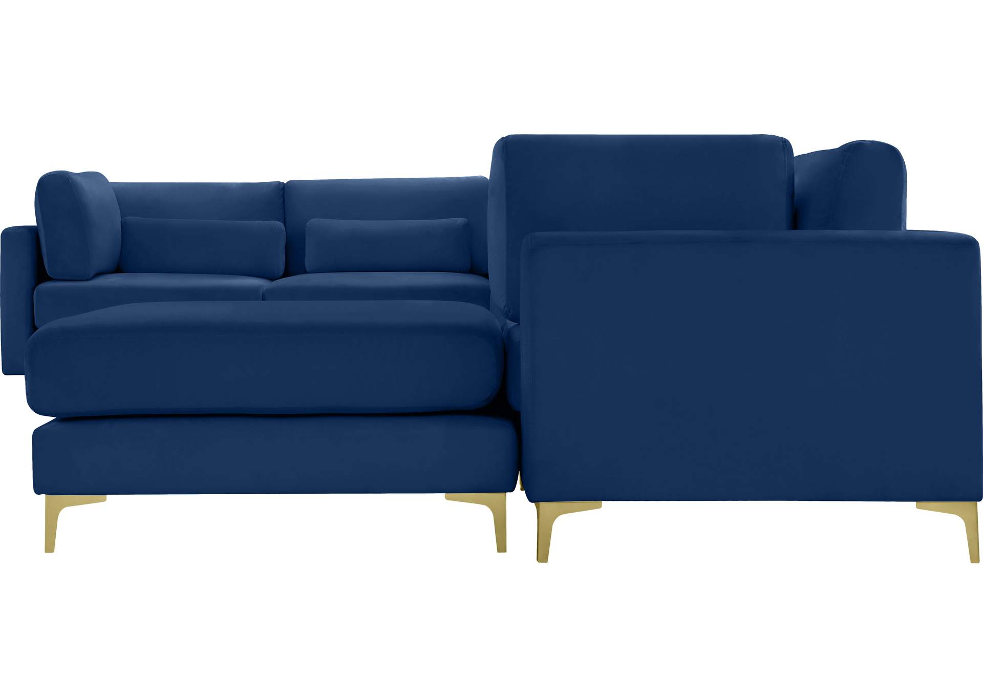 Julia Navy Velvet Modular Sectional (7 Boxes),Meridian Furniture