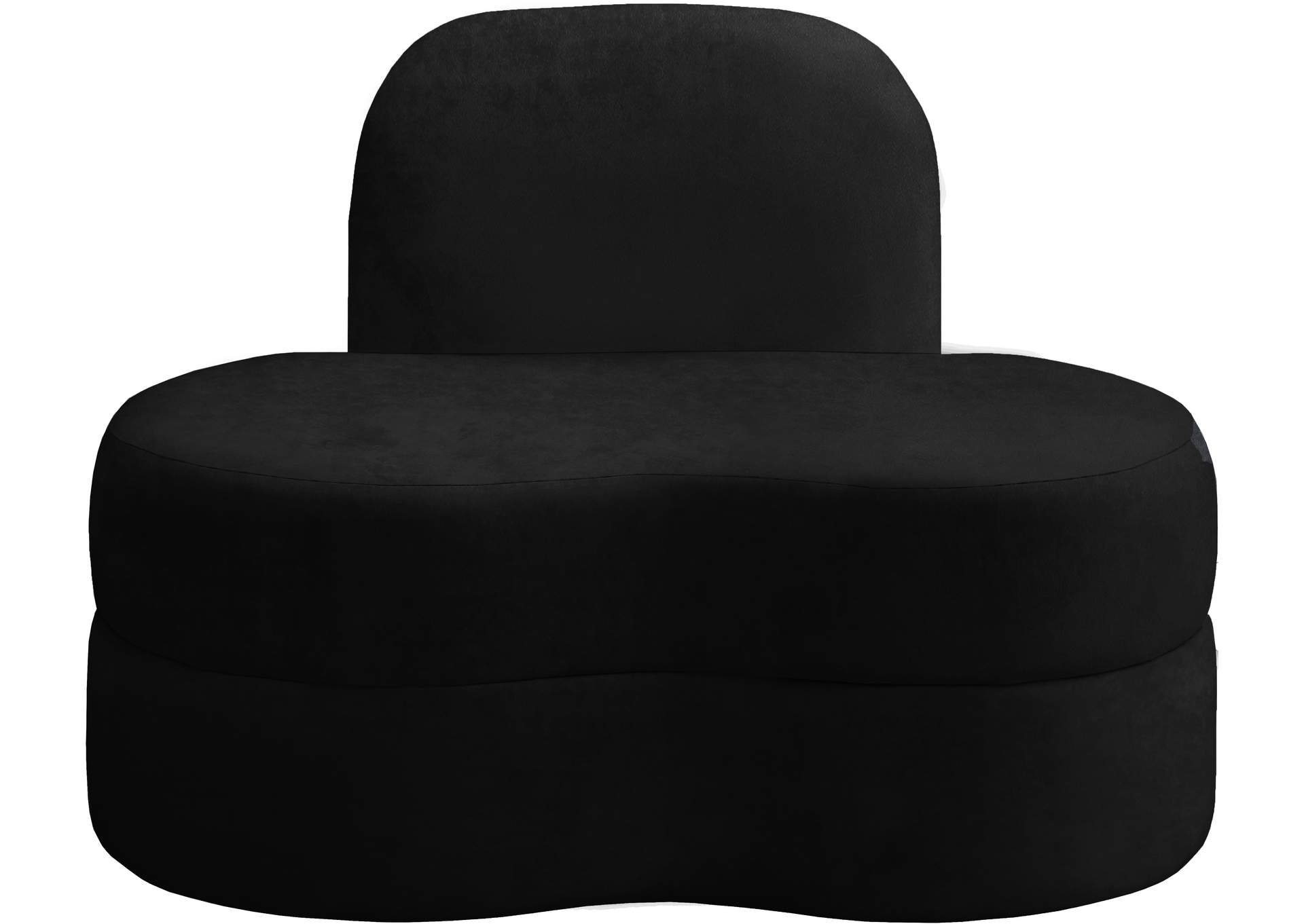 Mitzy Black Velvet Chair,Meridian Furniture