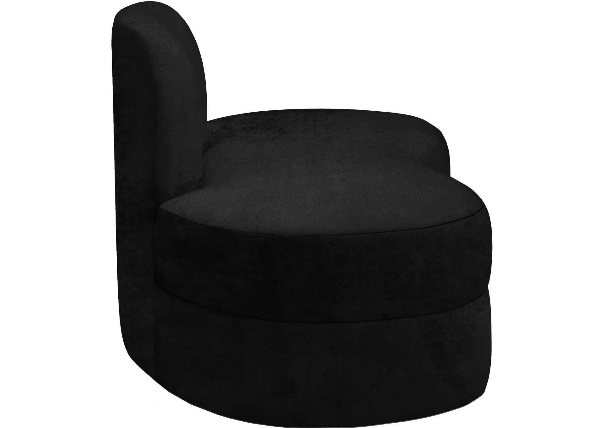 Mitzy Black Velvet Loveseat,Meridian Furniture