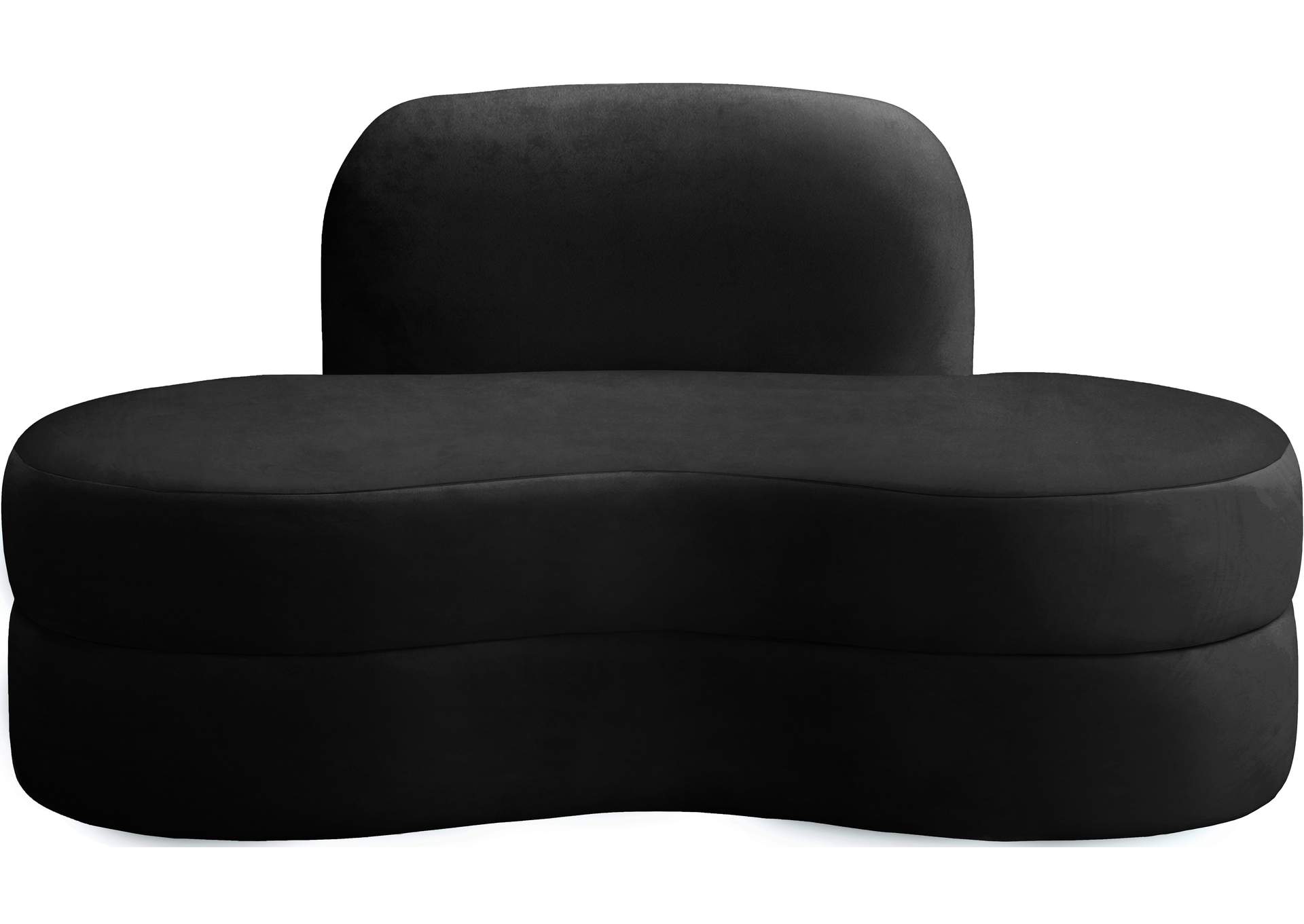 Mitzy Black Velvet Loveseat,Meridian Furniture