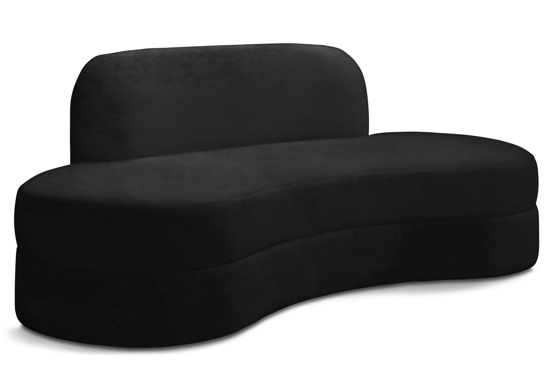 Mitzy Black Velvet Sofa,Meridian Furniture