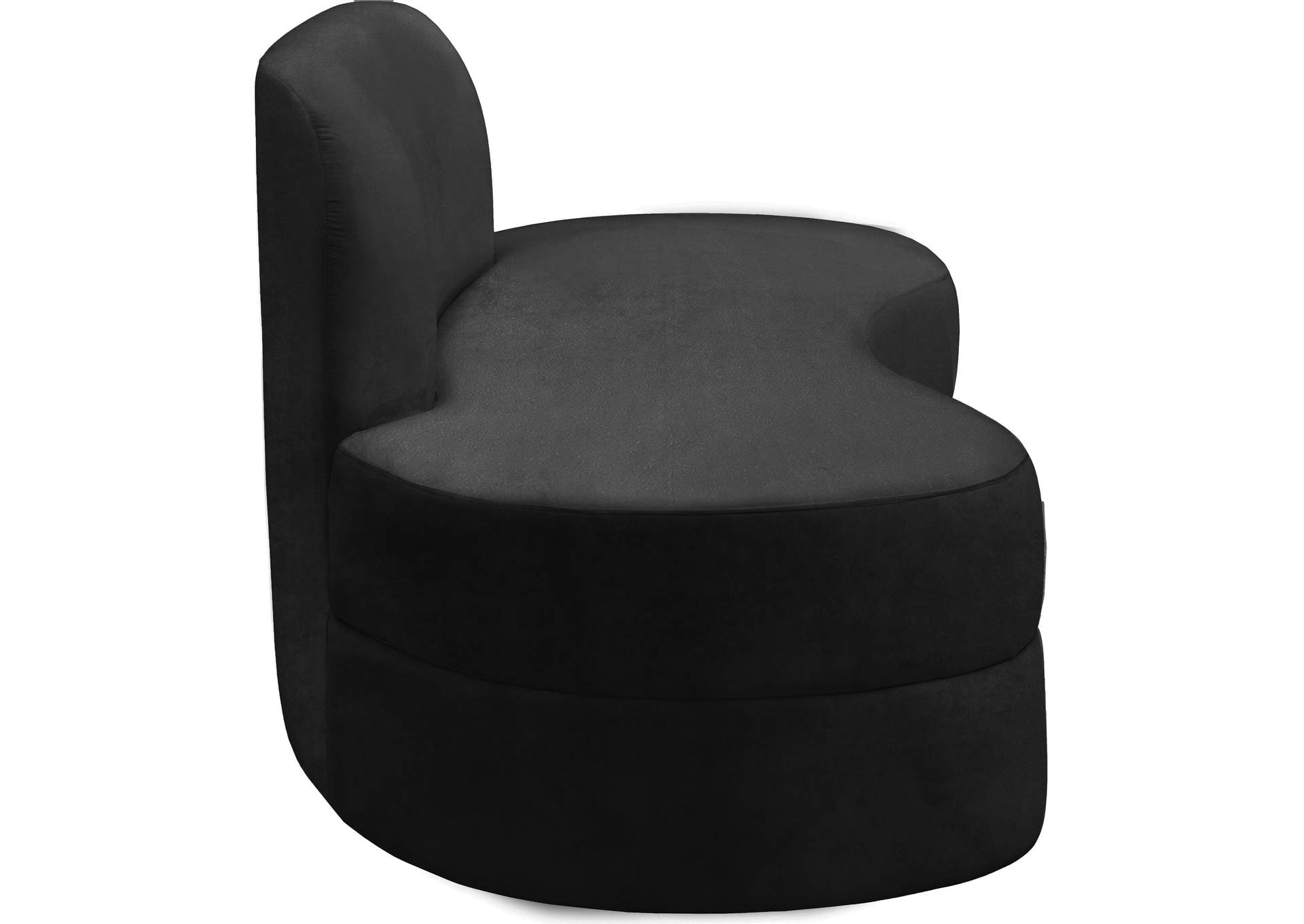 Mitzy Black Velvet Sofa,Meridian Furniture