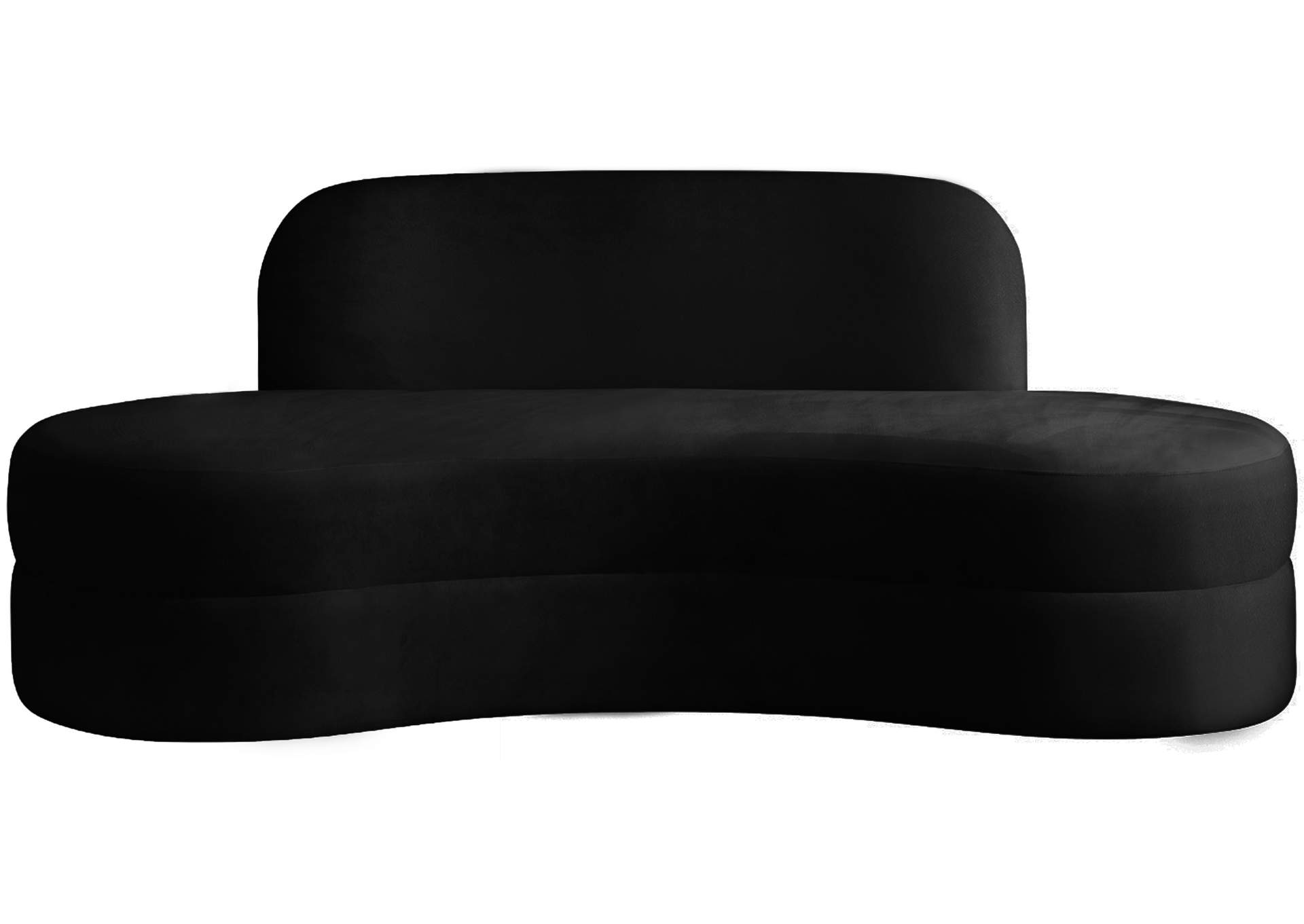 Mitzy Black Velvet Sofa,Meridian Furniture