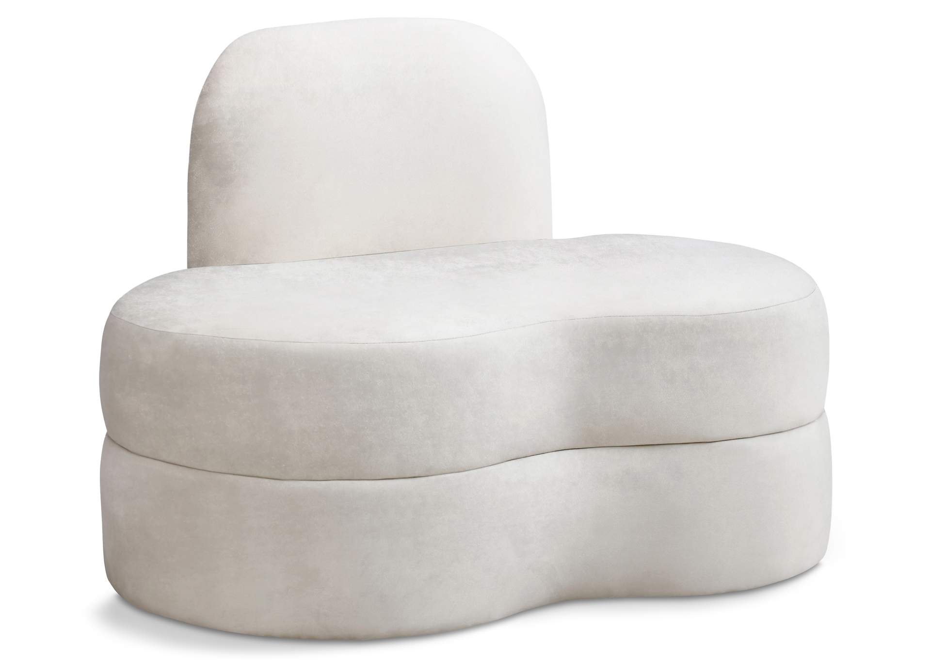 Mitzy Cream Velvet Chair,Meridian Furniture