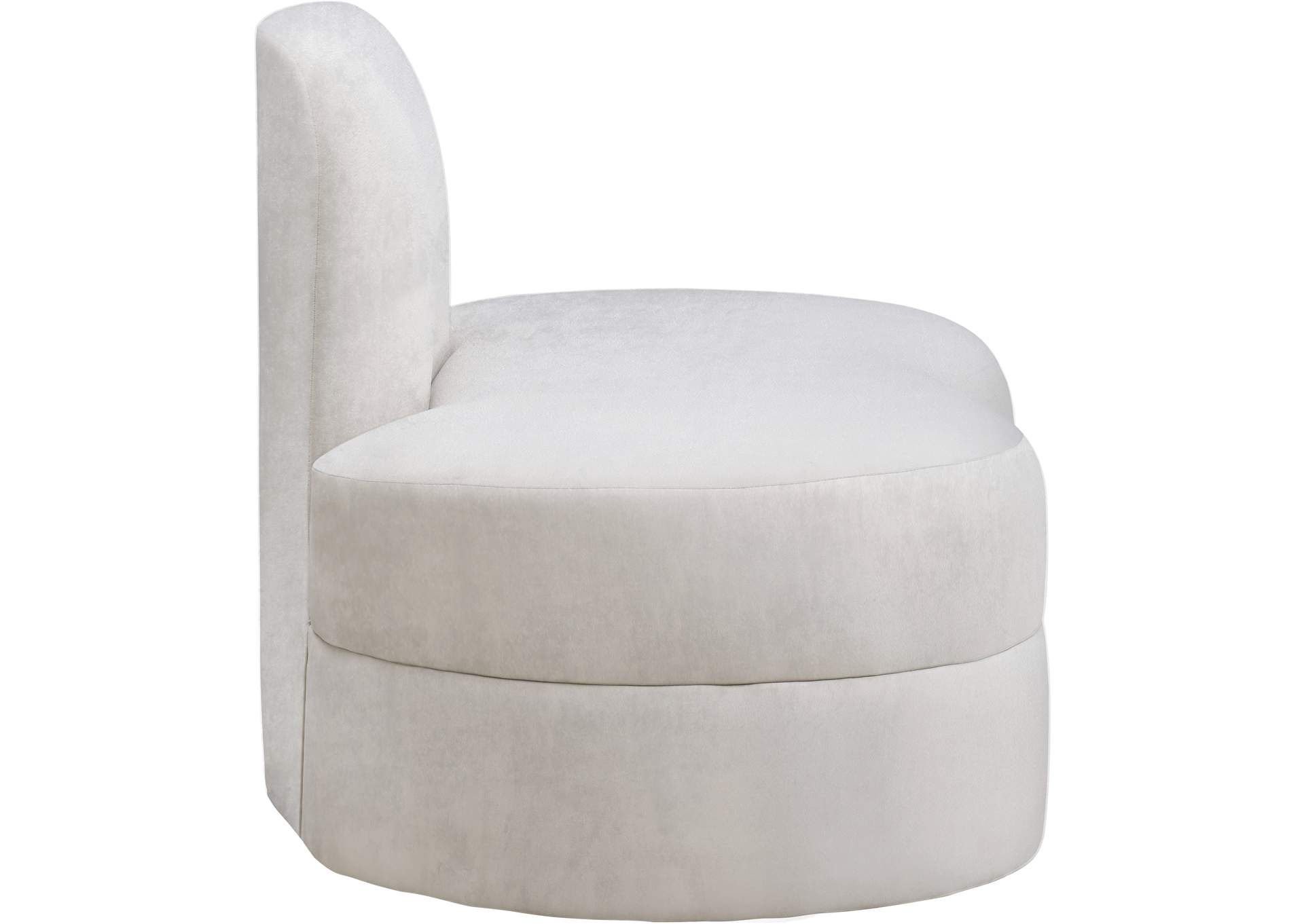 Mitzy Cream Velvet Chair,Meridian Furniture