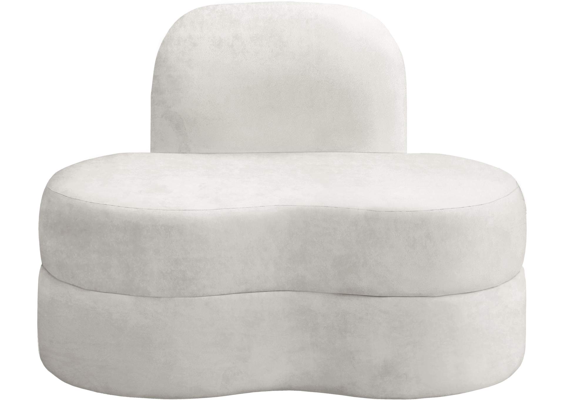 Mitzy Cream Velvet Chair,Meridian Furniture