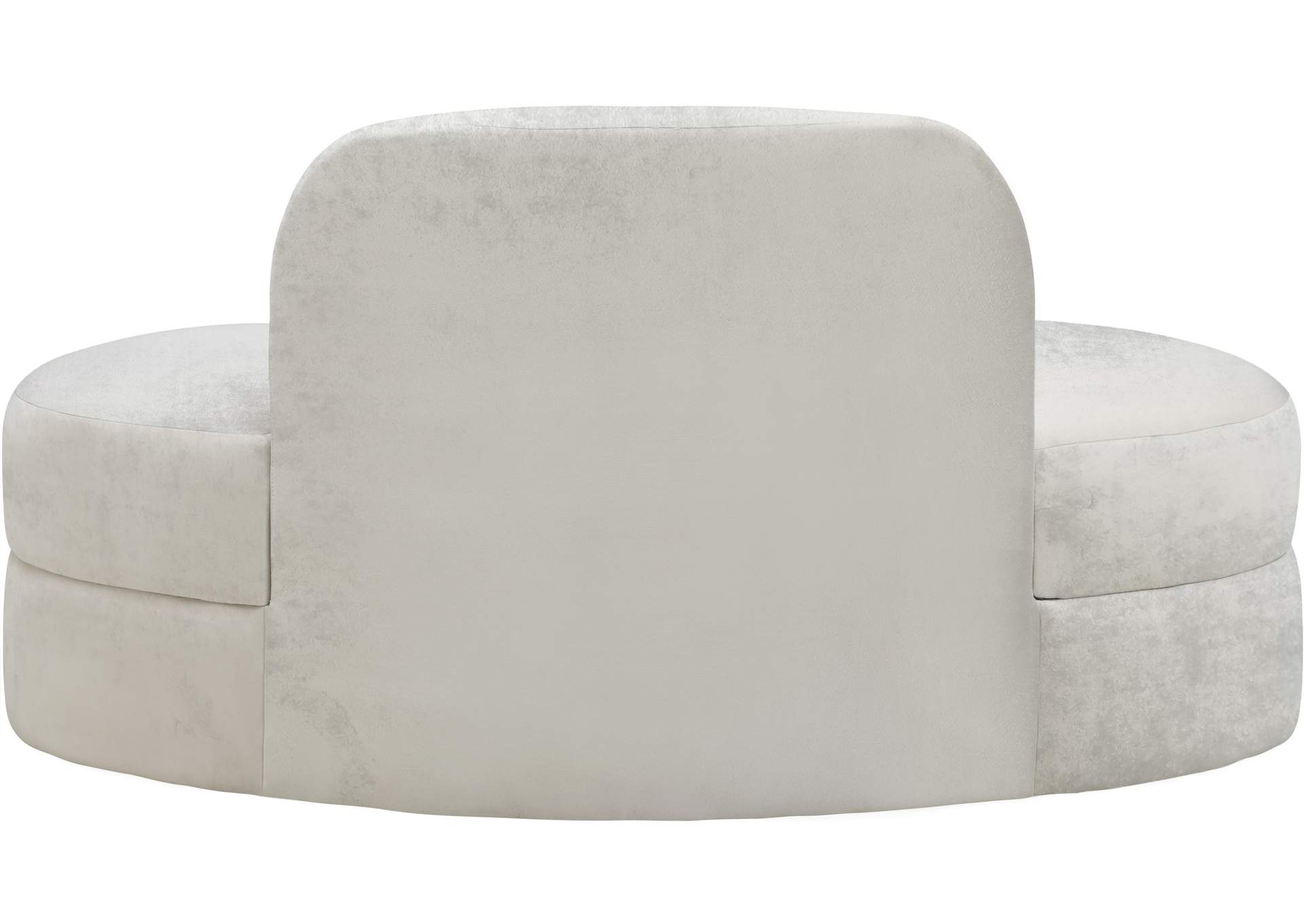 Mitzy Cream Velvet Loveseat,Meridian Furniture