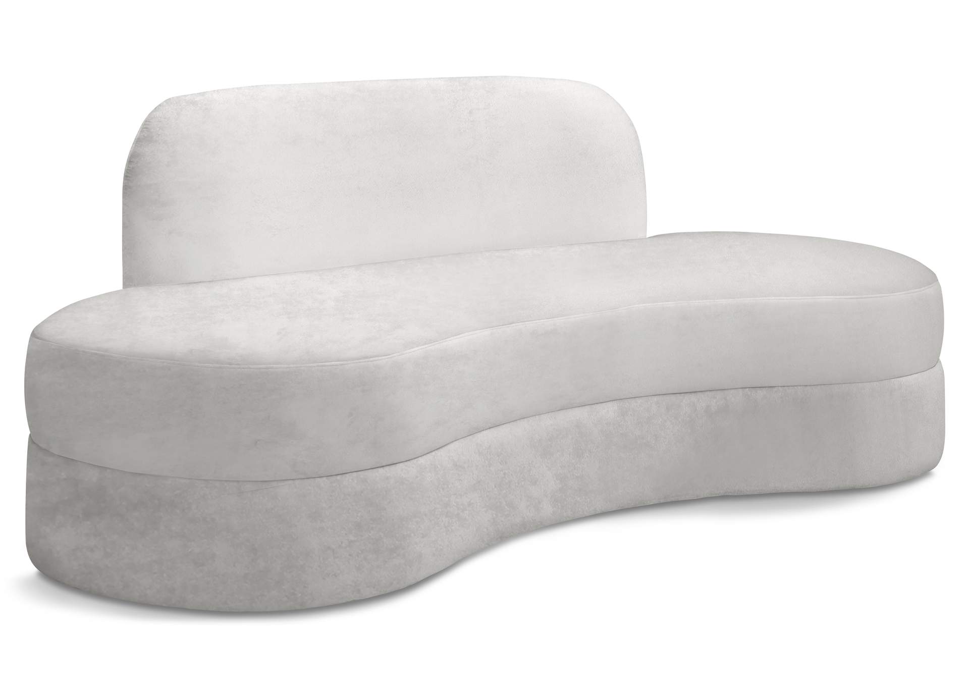 Mitzy Cream Velvet Sofa,Meridian Furniture