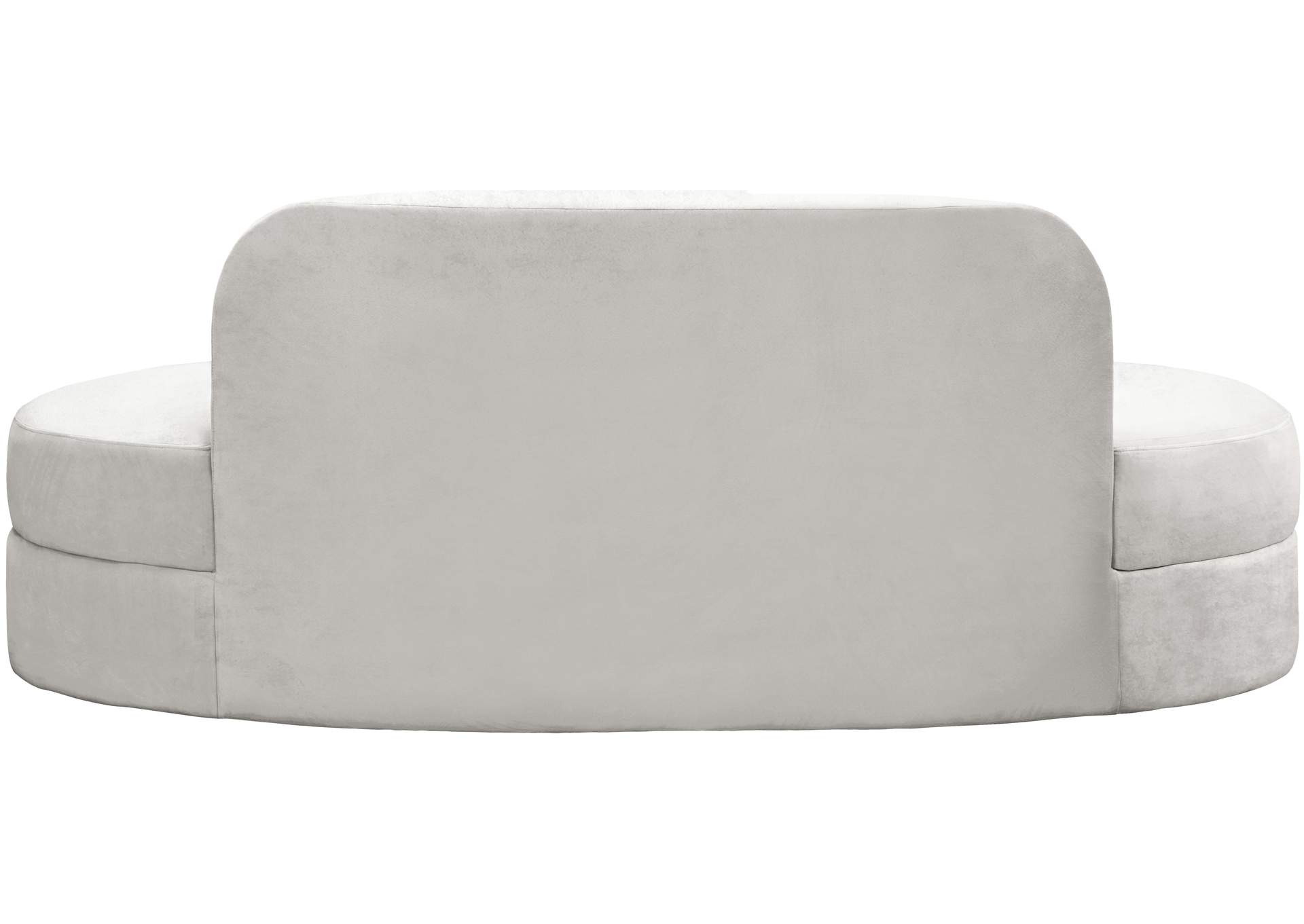 Mitzy Cream Velvet Sofa,Meridian Furniture