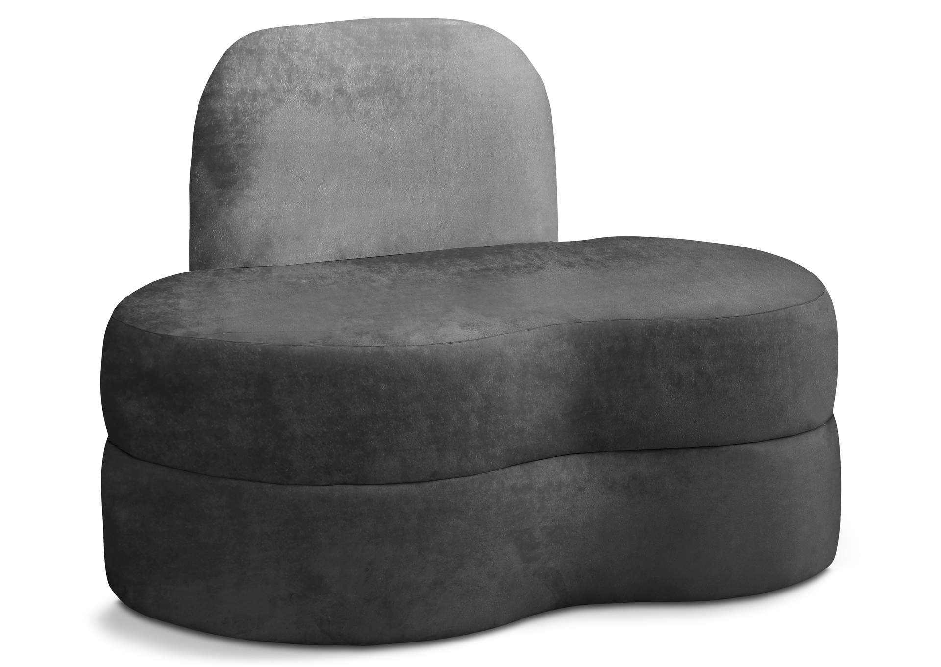 Mitzy Grey Velvet Chair,Meridian Furniture