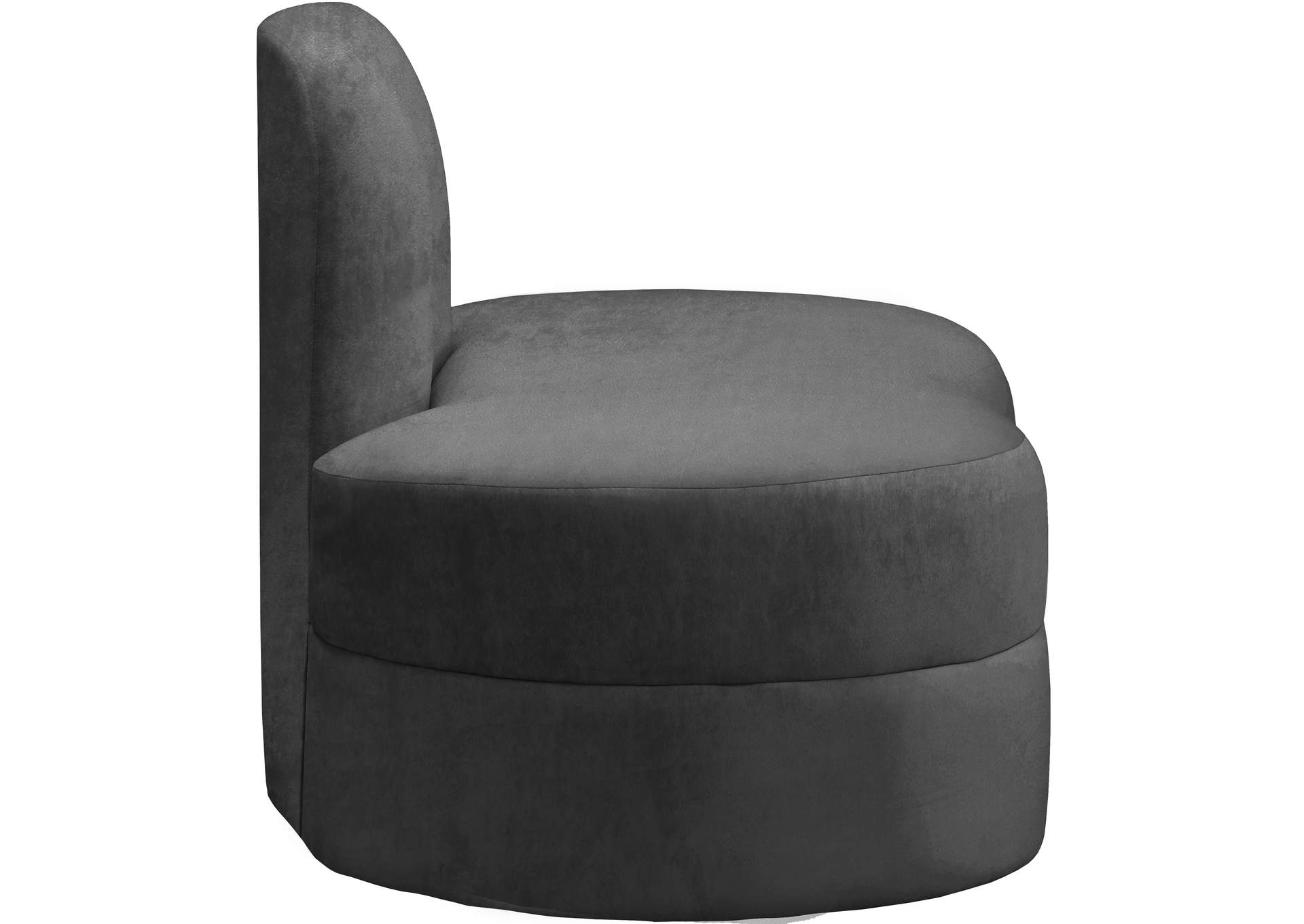 Mitzy Grey Velvet Chair,Meridian Furniture