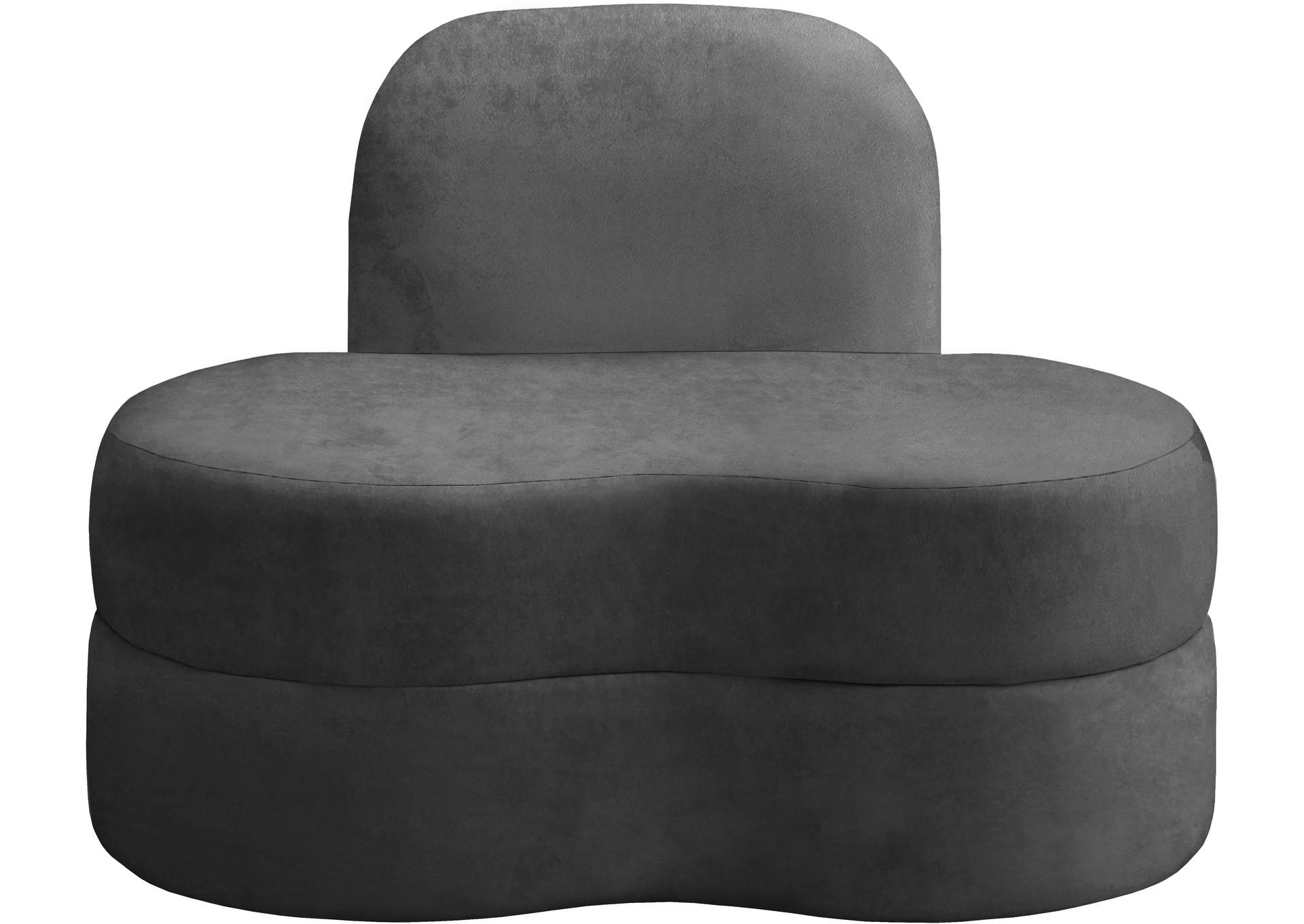 Mitzy Grey Velvet Chair,Meridian Furniture