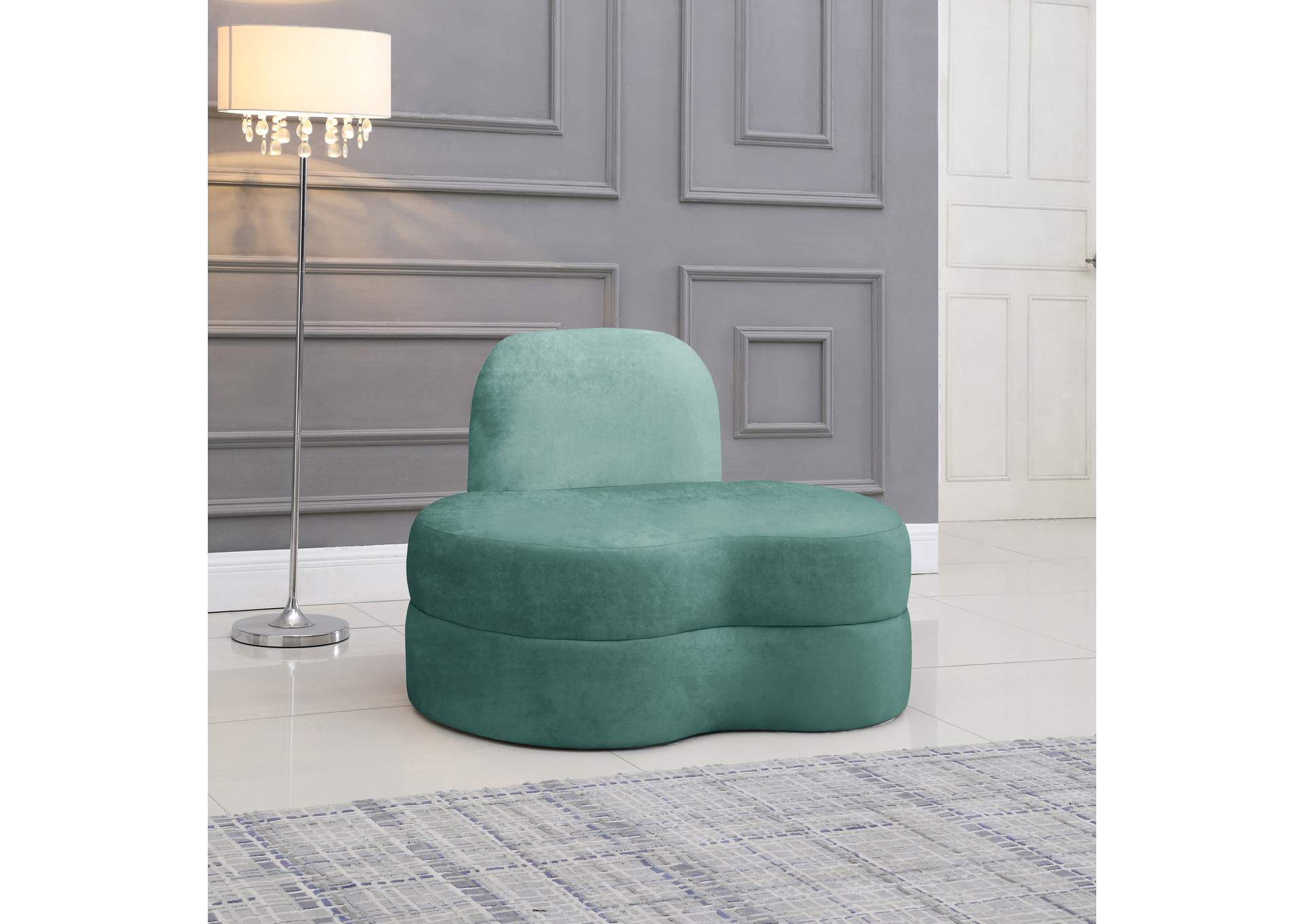 Mitzy Mint Velvet Chair,Meridian Furniture