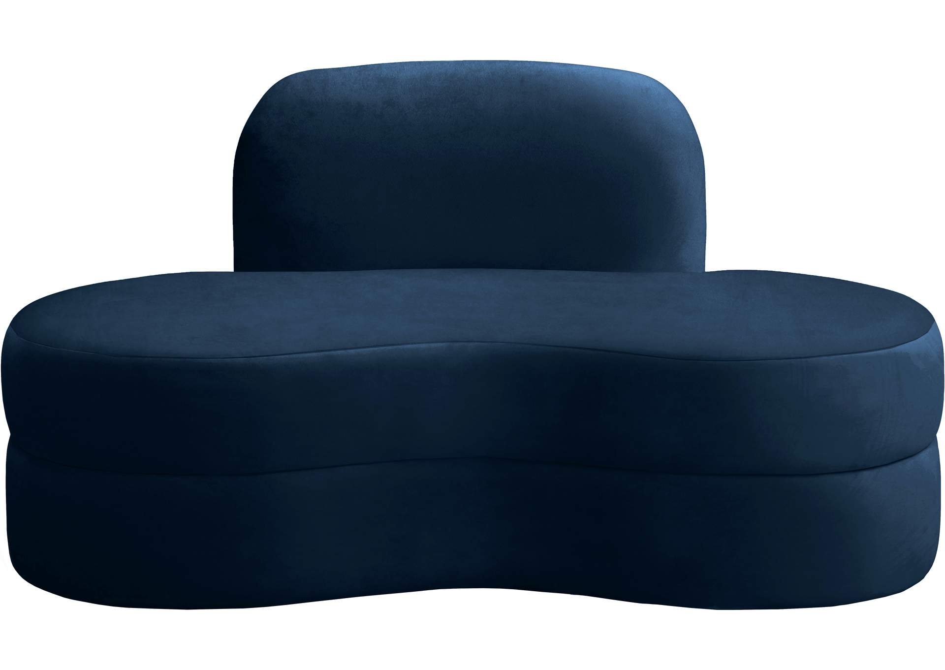 Mitzy Navy Velvet Loveseat,Meridian Furniture