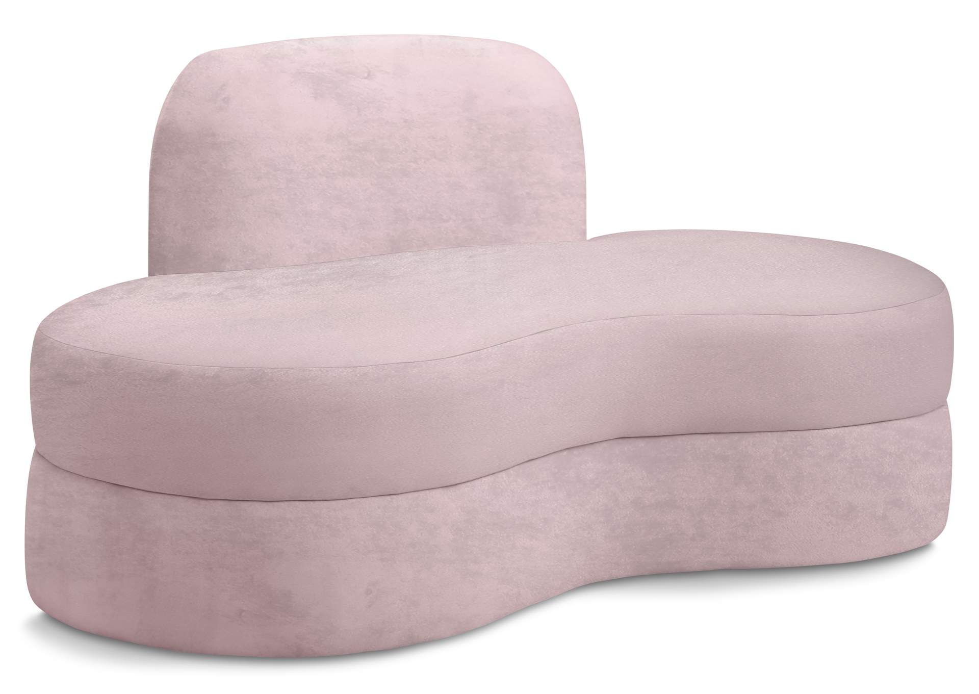 Mitzy Pink Velvet Loveseat,Meridian Furniture