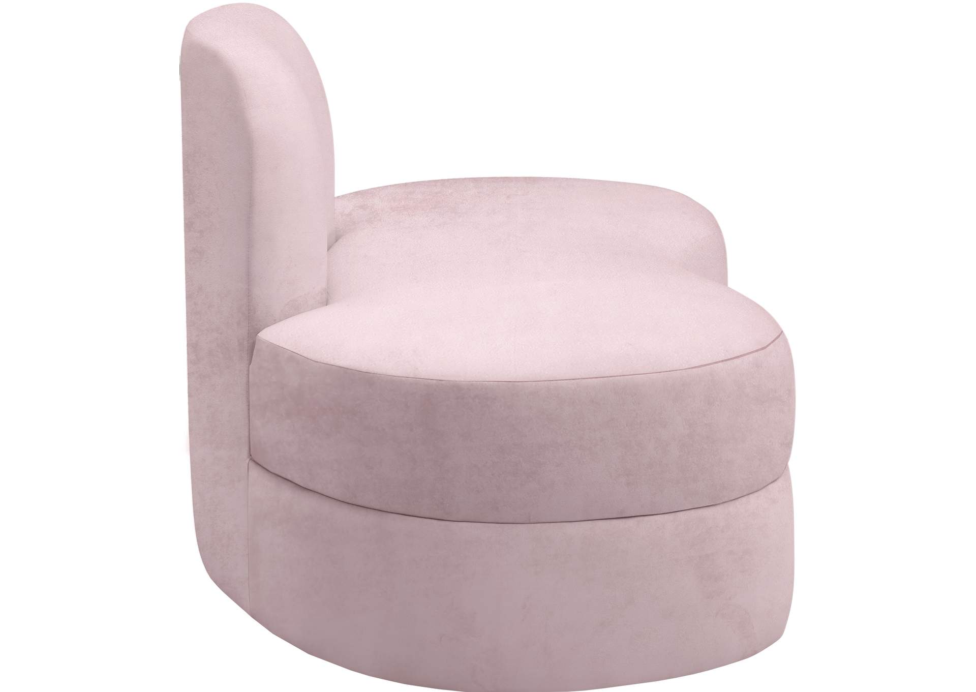 Mitzy Pink Velvet Loveseat,Meridian Furniture