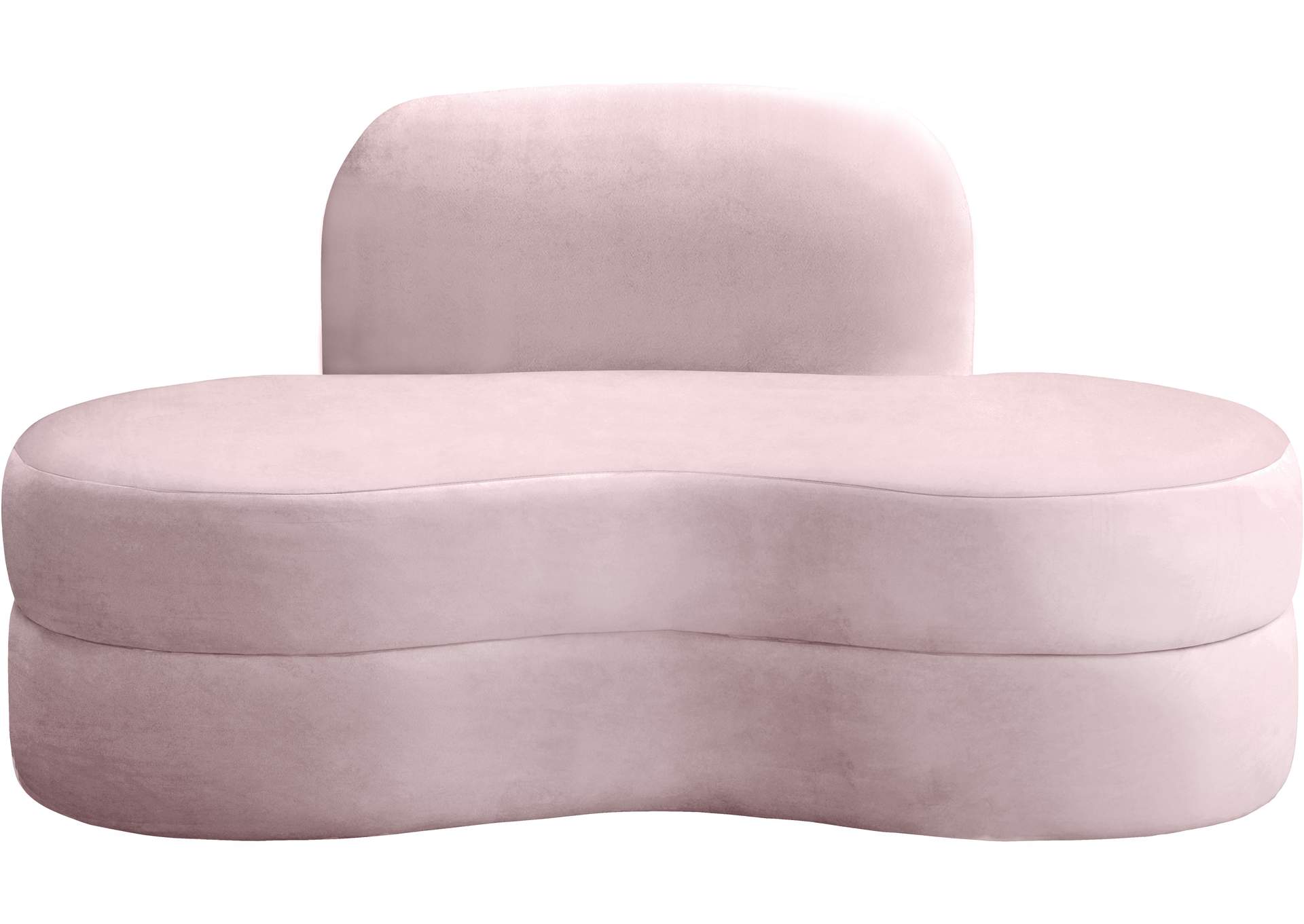 Mitzy Pink Velvet Loveseat,Meridian Furniture