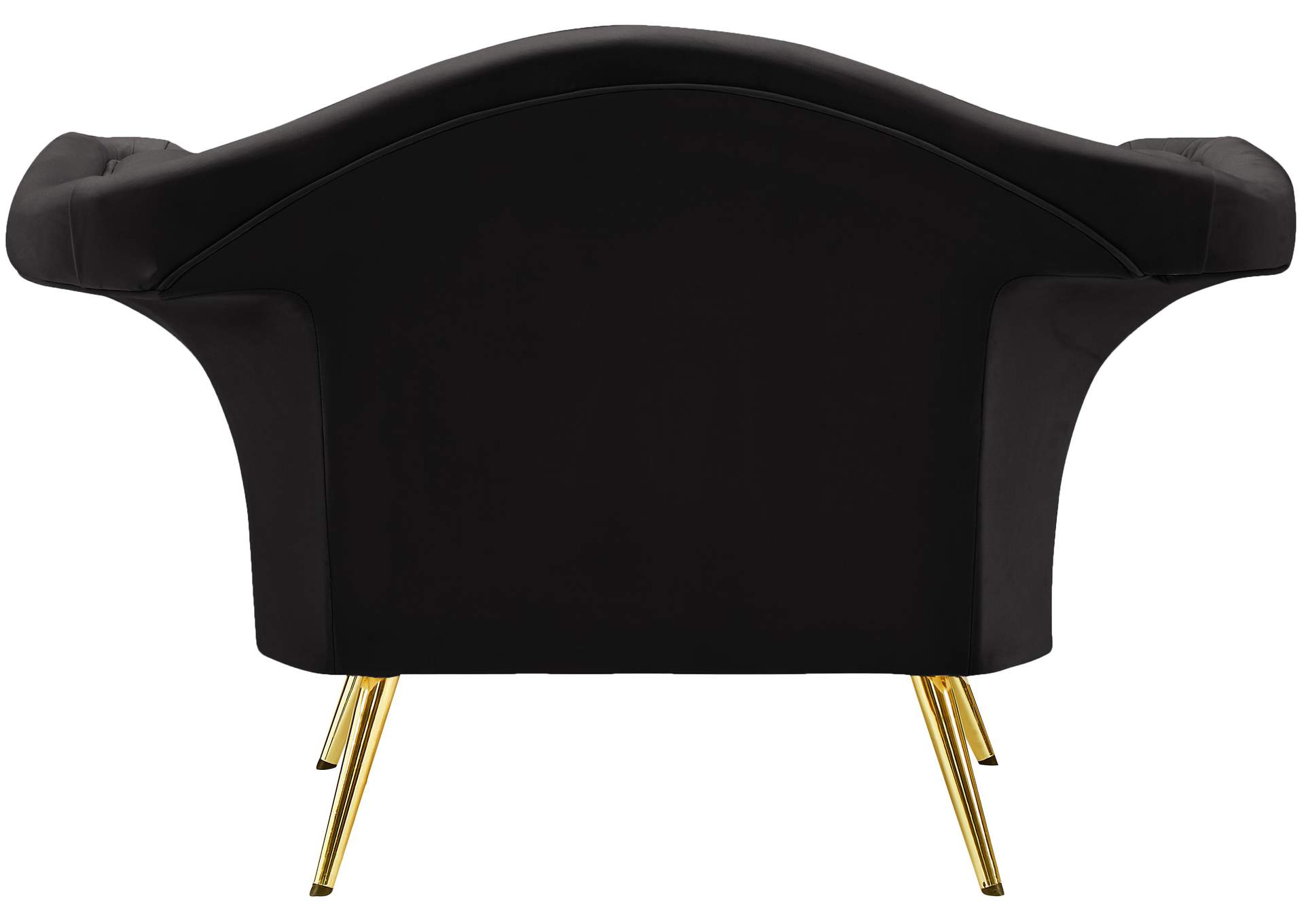 Lips Black Velvet Chair,Meridian Furniture