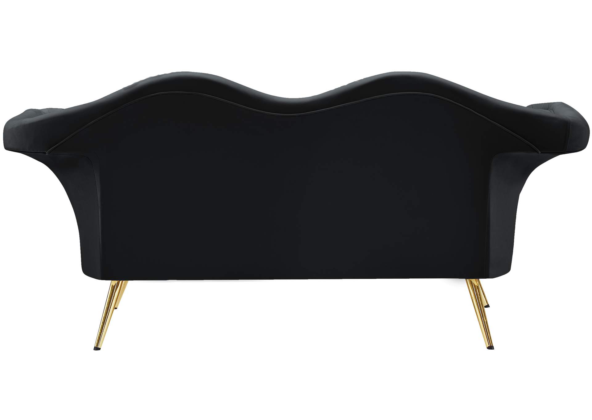 Lips Black Velvet Loveseat,Meridian Furniture