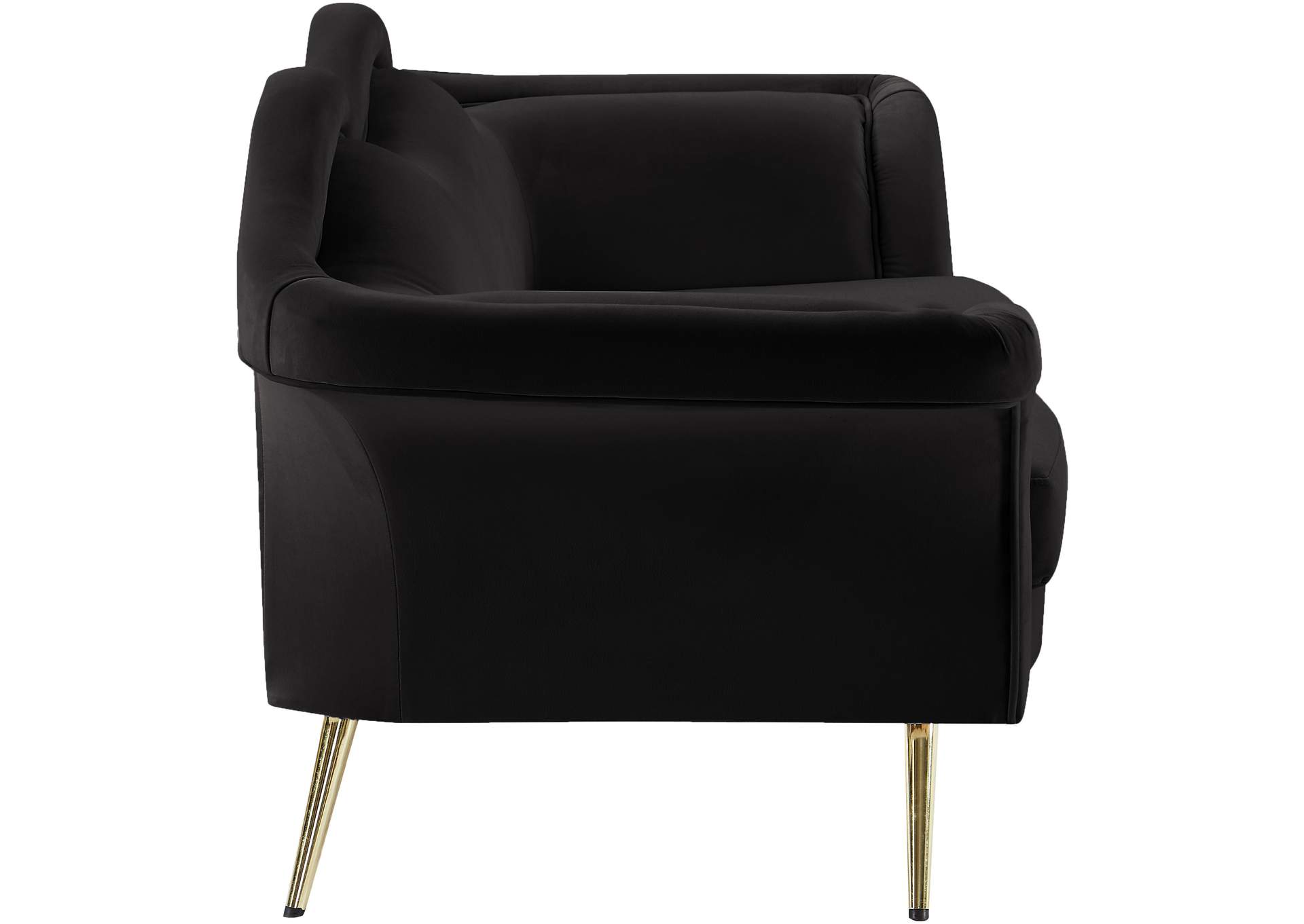 Lips Black Velvet Loveseat,Meridian Furniture