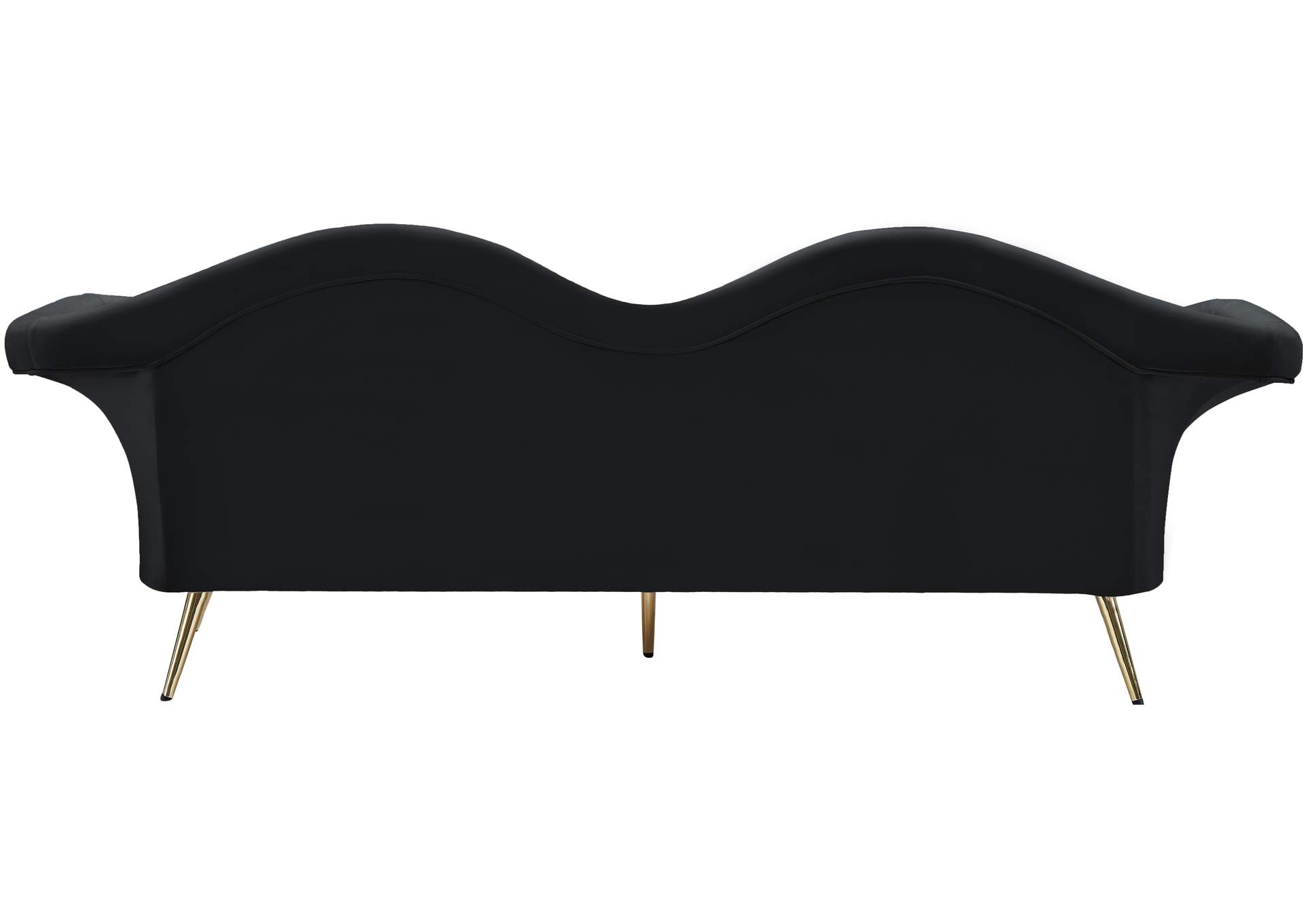 Lips Black Velvet Sofa,Meridian Furniture