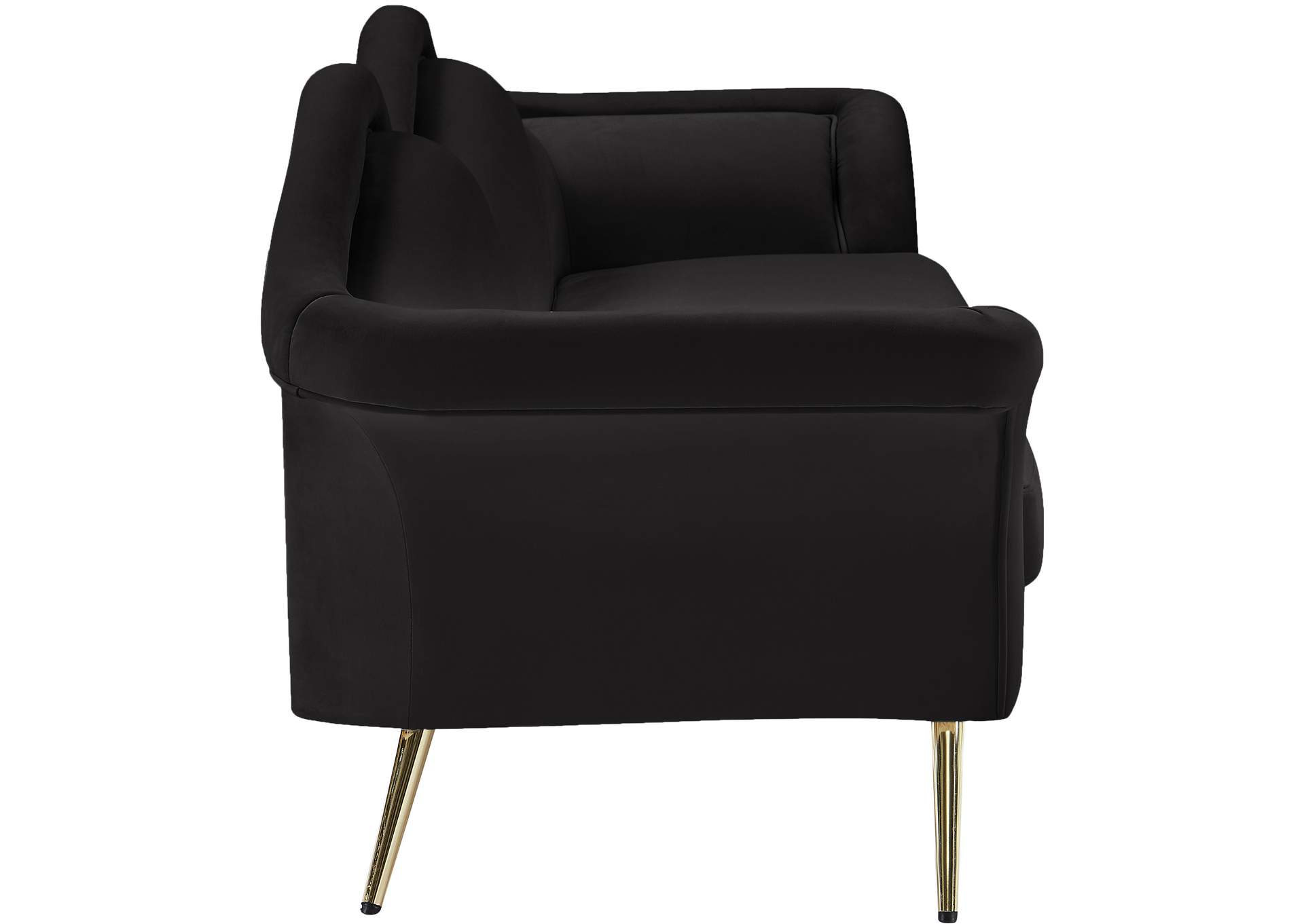 Lips Black Velvet Sofa,Meridian Furniture