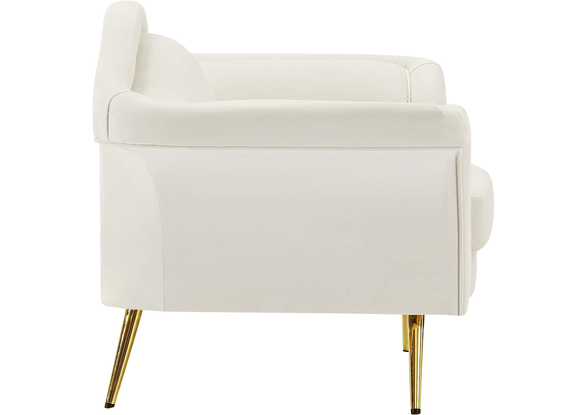 Lips Cream Velvet Chair,Meridian Furniture