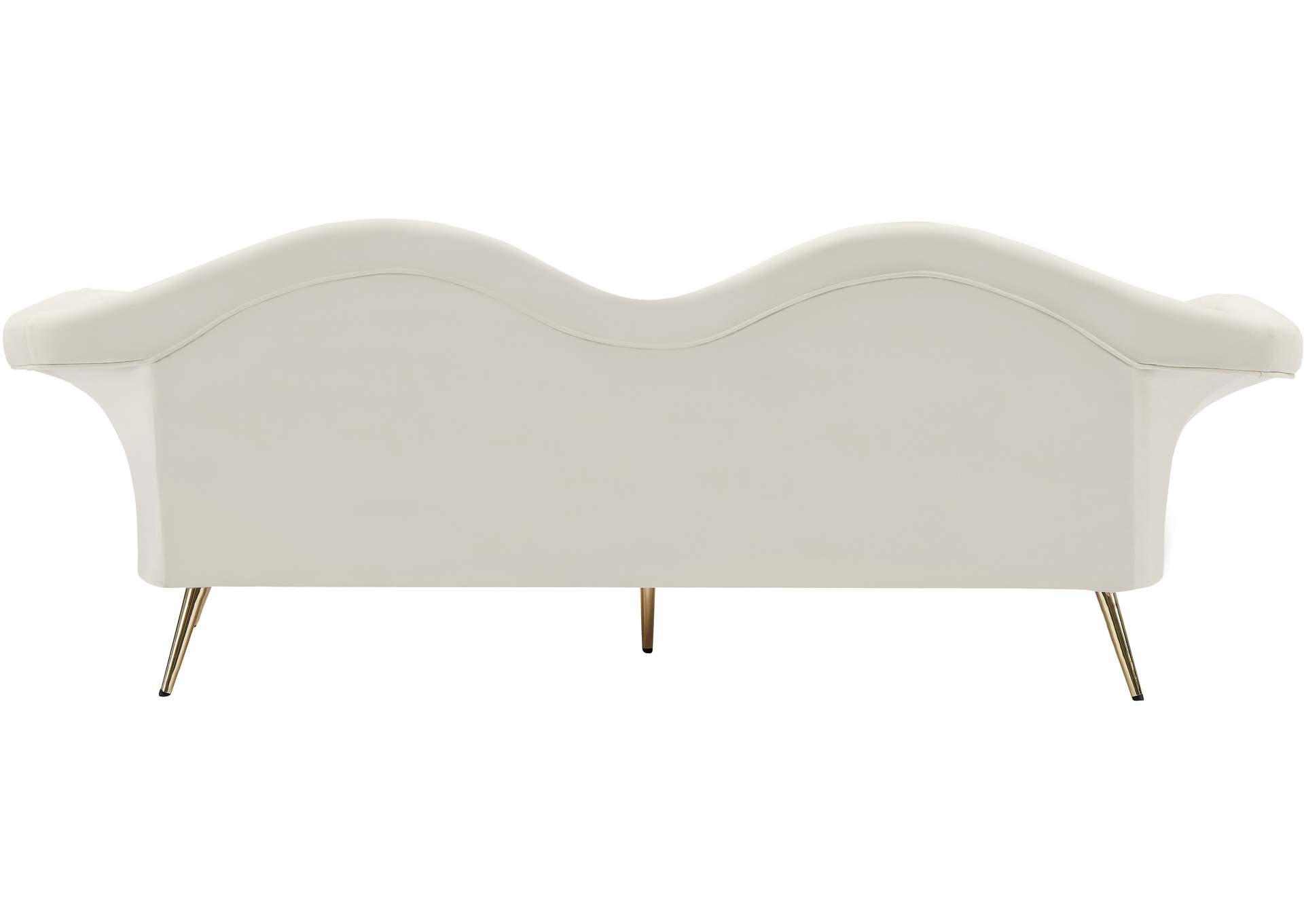 Lips Cream Velvet Sofa,Meridian Furniture