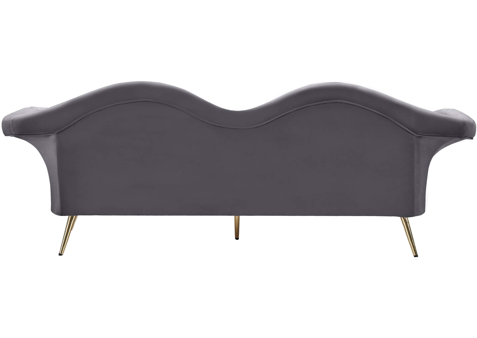 Lips Grey Velvet Sofa,Meridian Furniture