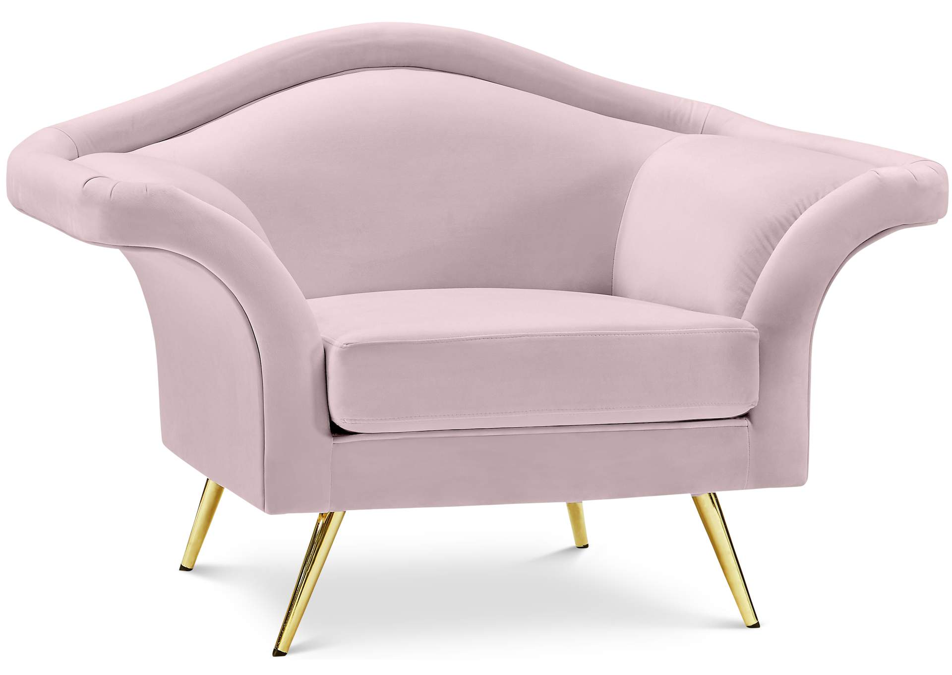 Lips Pink Velvet Chair,Meridian Furniture