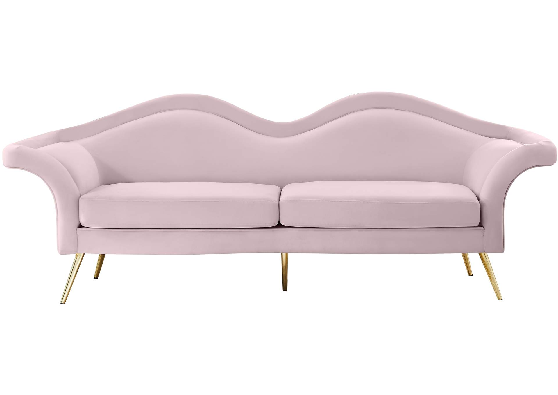 Lips Pink Velvet Sofa,Meridian Furniture