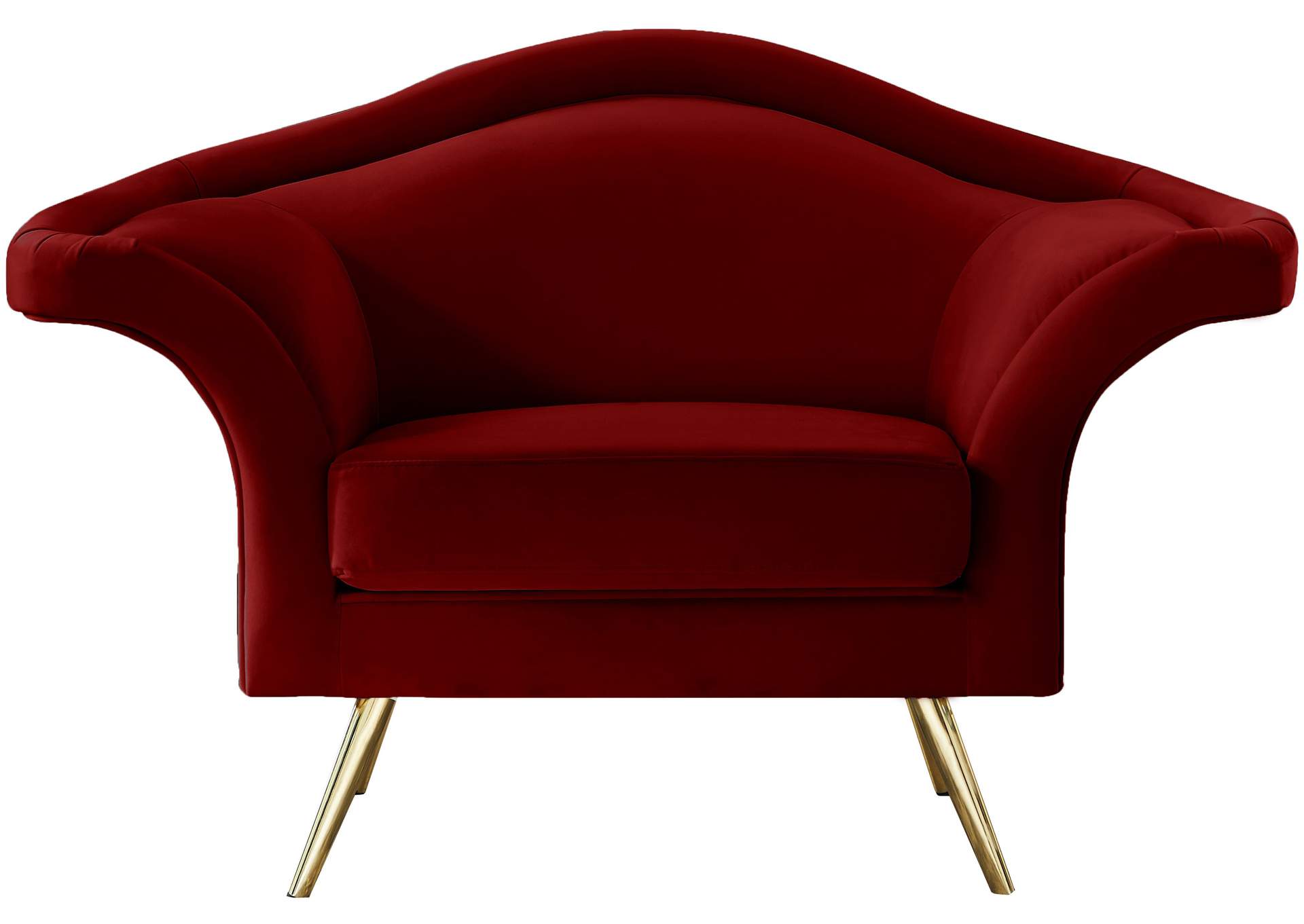 Lips Red Velvet Chair,Meridian Furniture