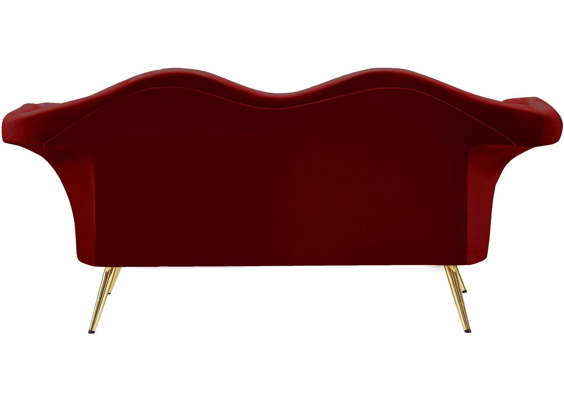 Lips Red Velvet Loveseat,Meridian Furniture