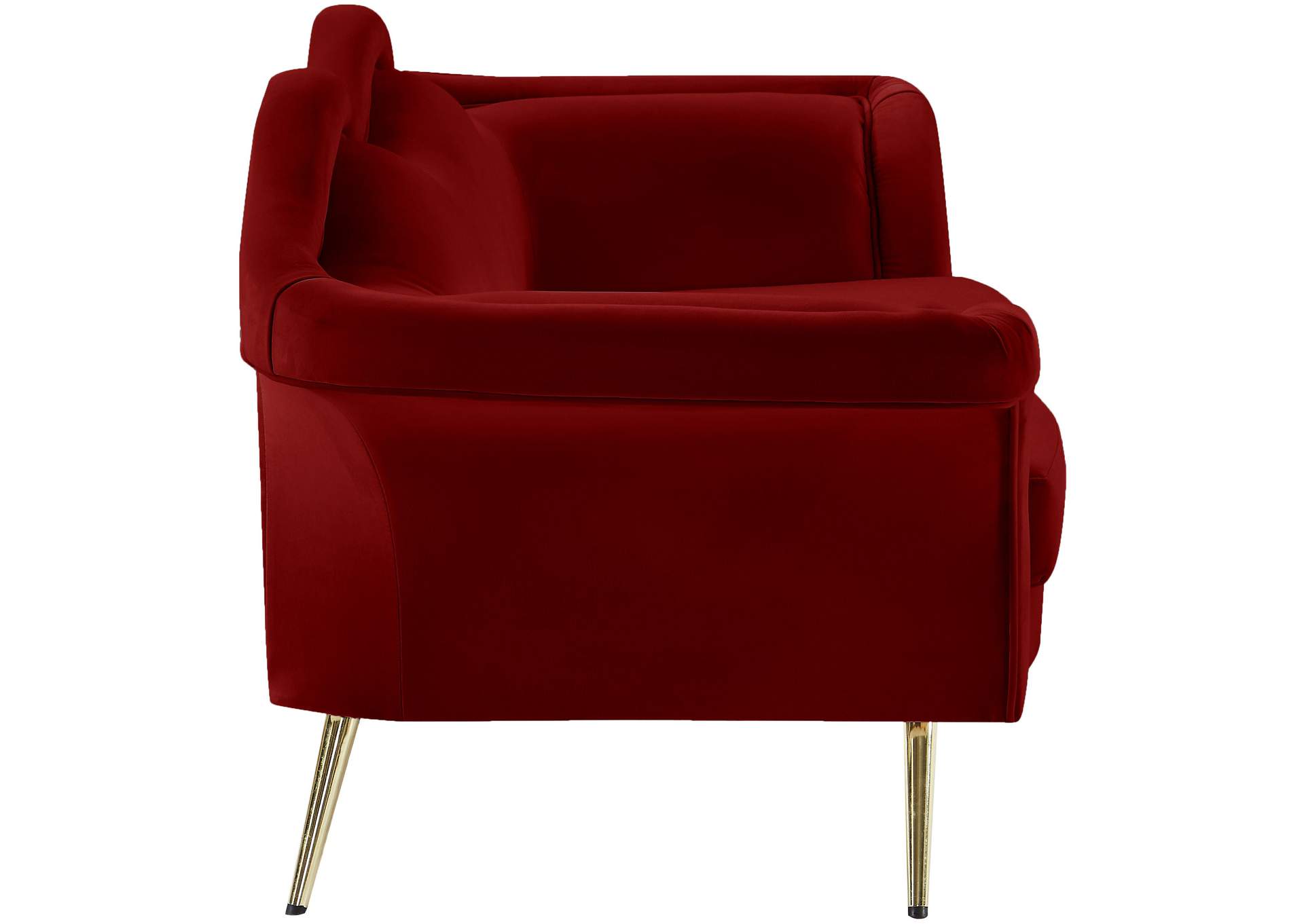 Lips Red Velvet Loveseat,Meridian Furniture