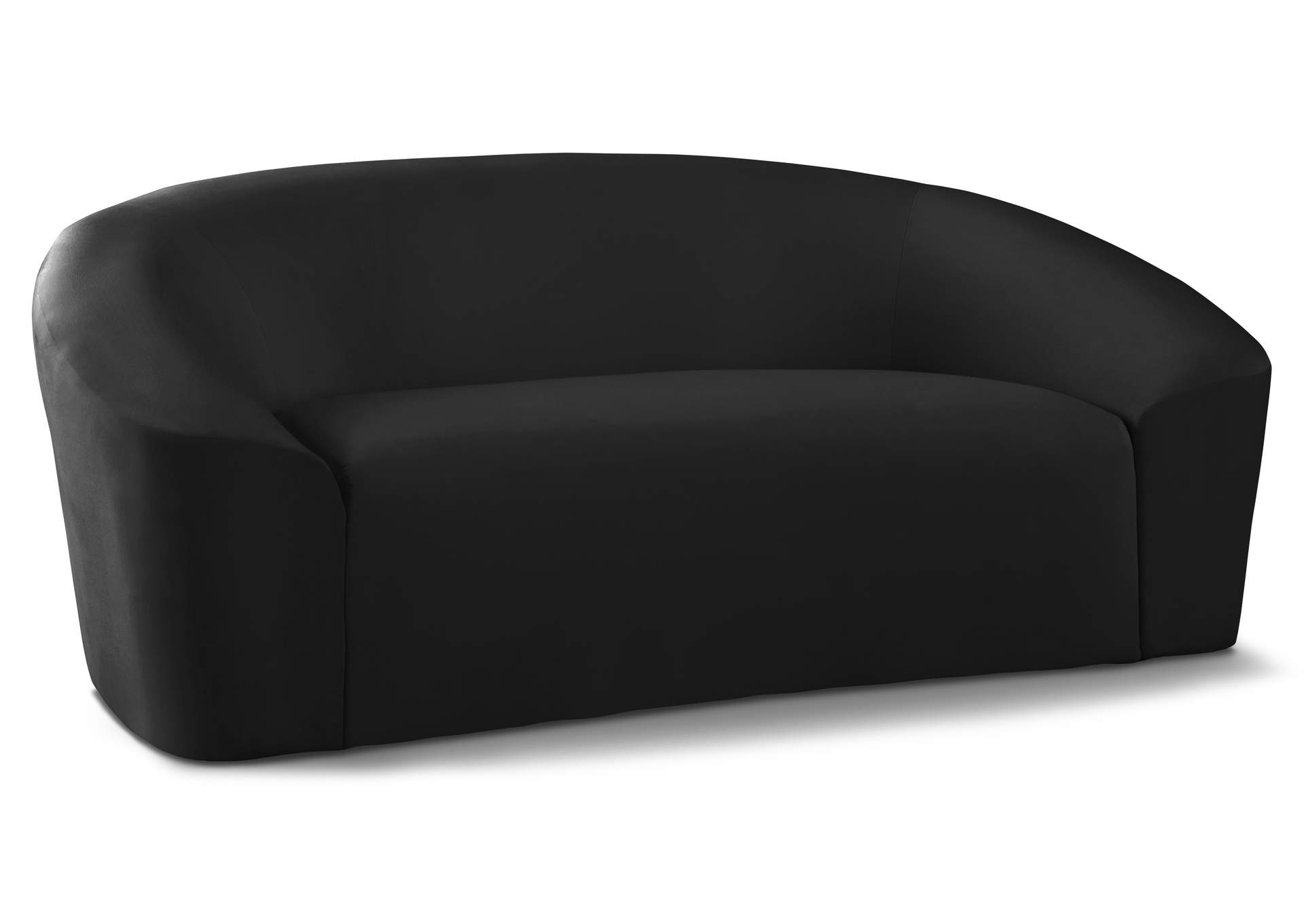 Riley Black Velvet Loveseat,Meridian Furniture