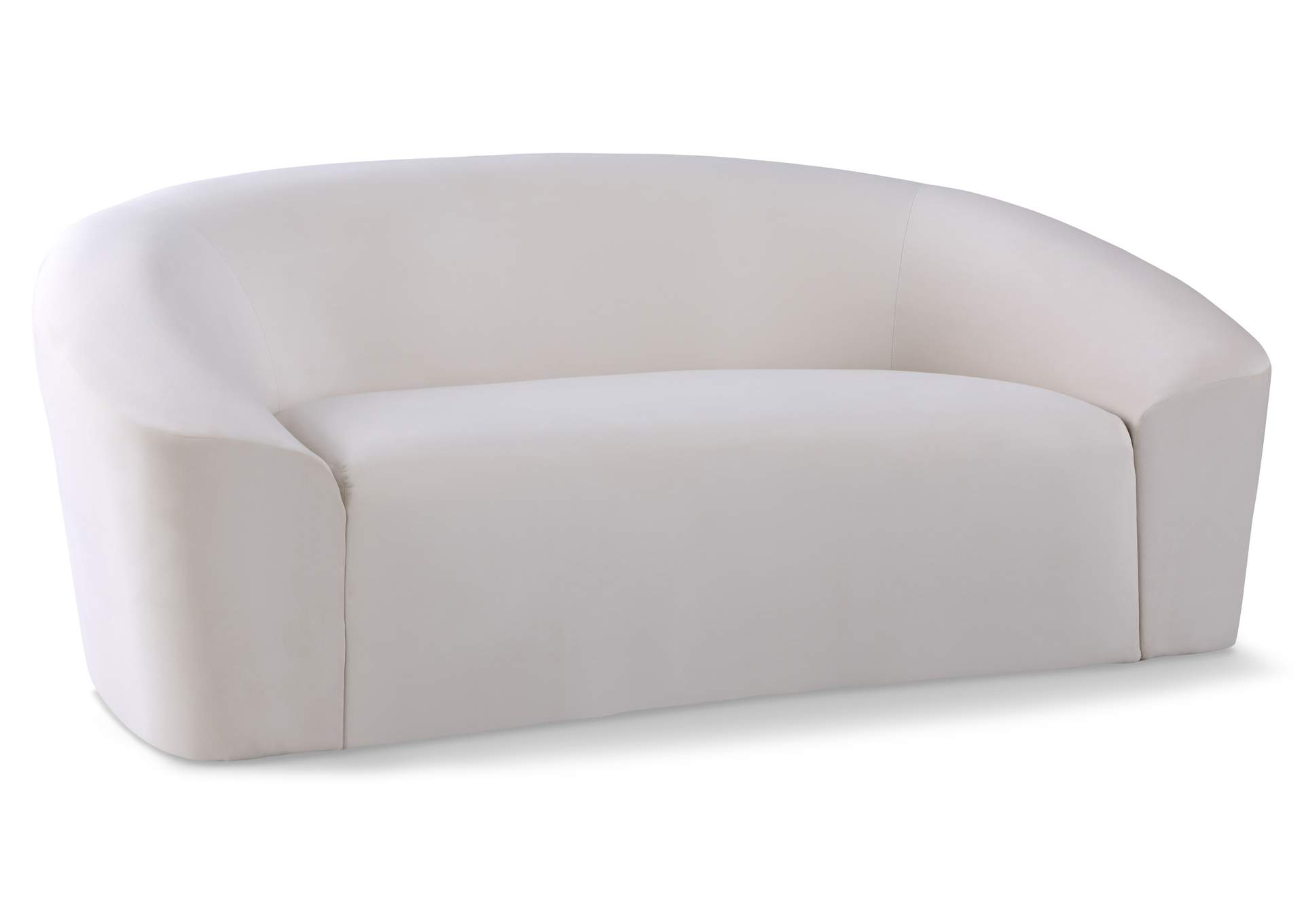 Riley Cream Velvet Loveseat,Meridian Furniture