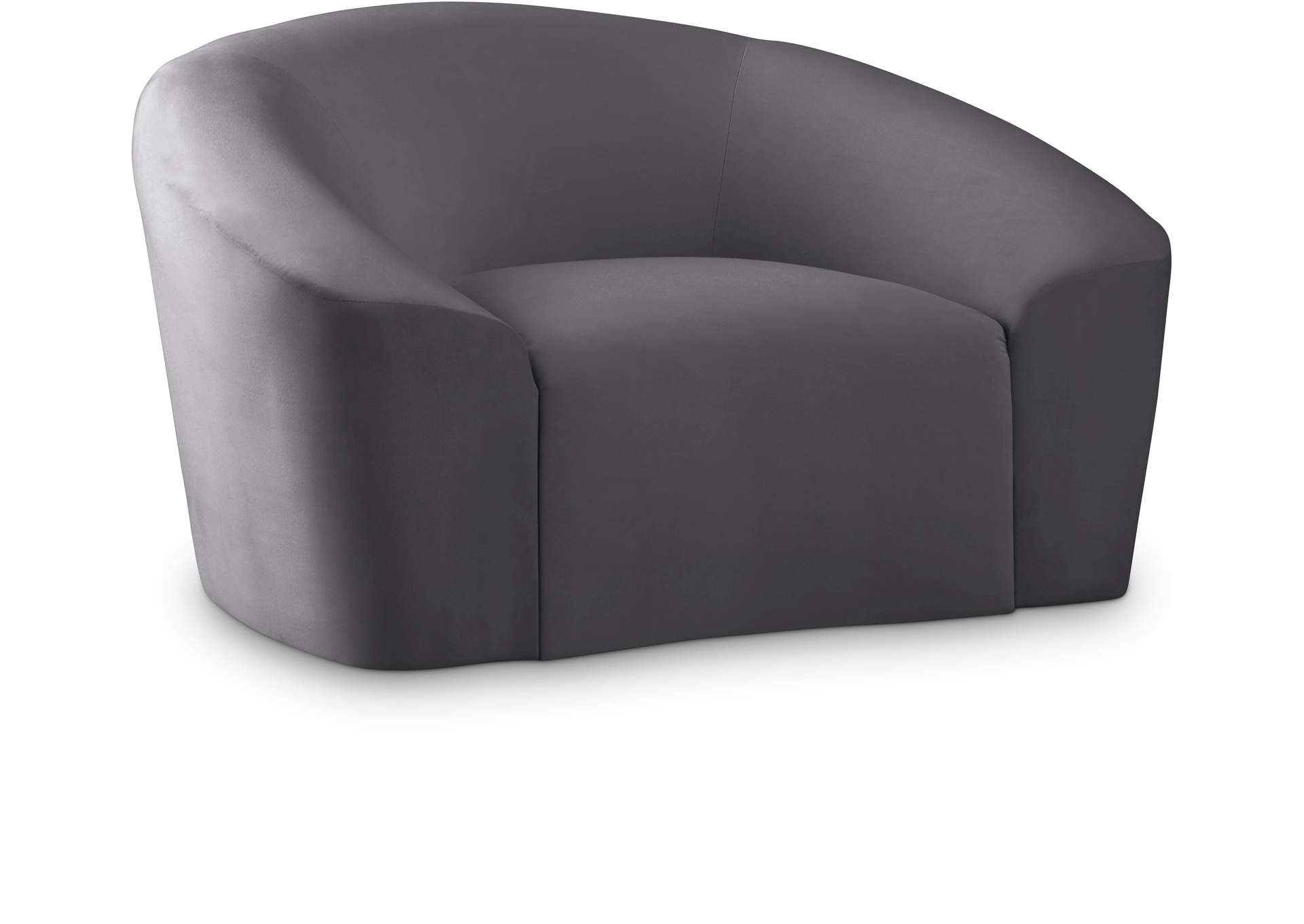 Riley Grey Velvet Chair,Meridian Furniture