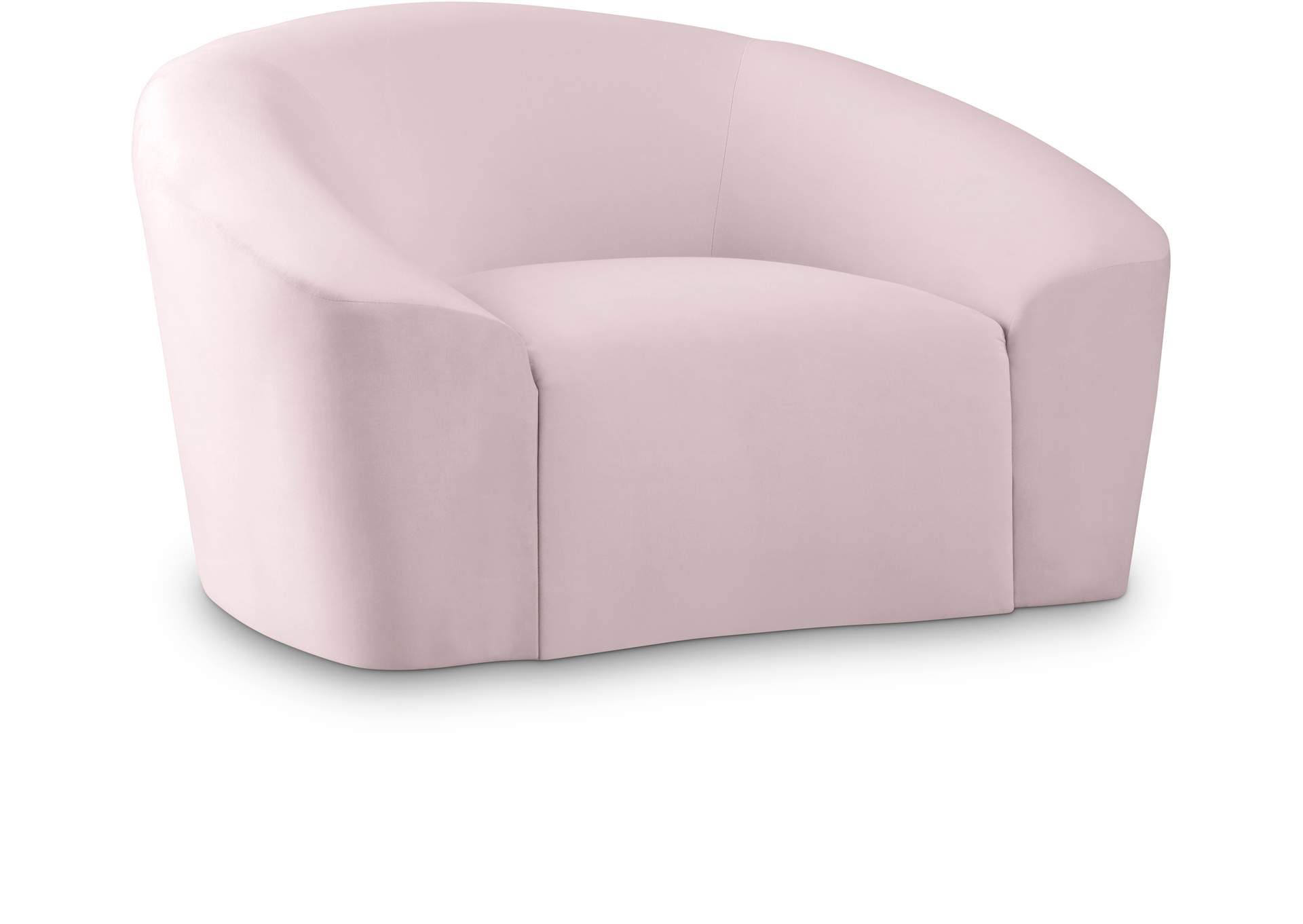 Riley Pink Velvet Chair,Meridian Furniture