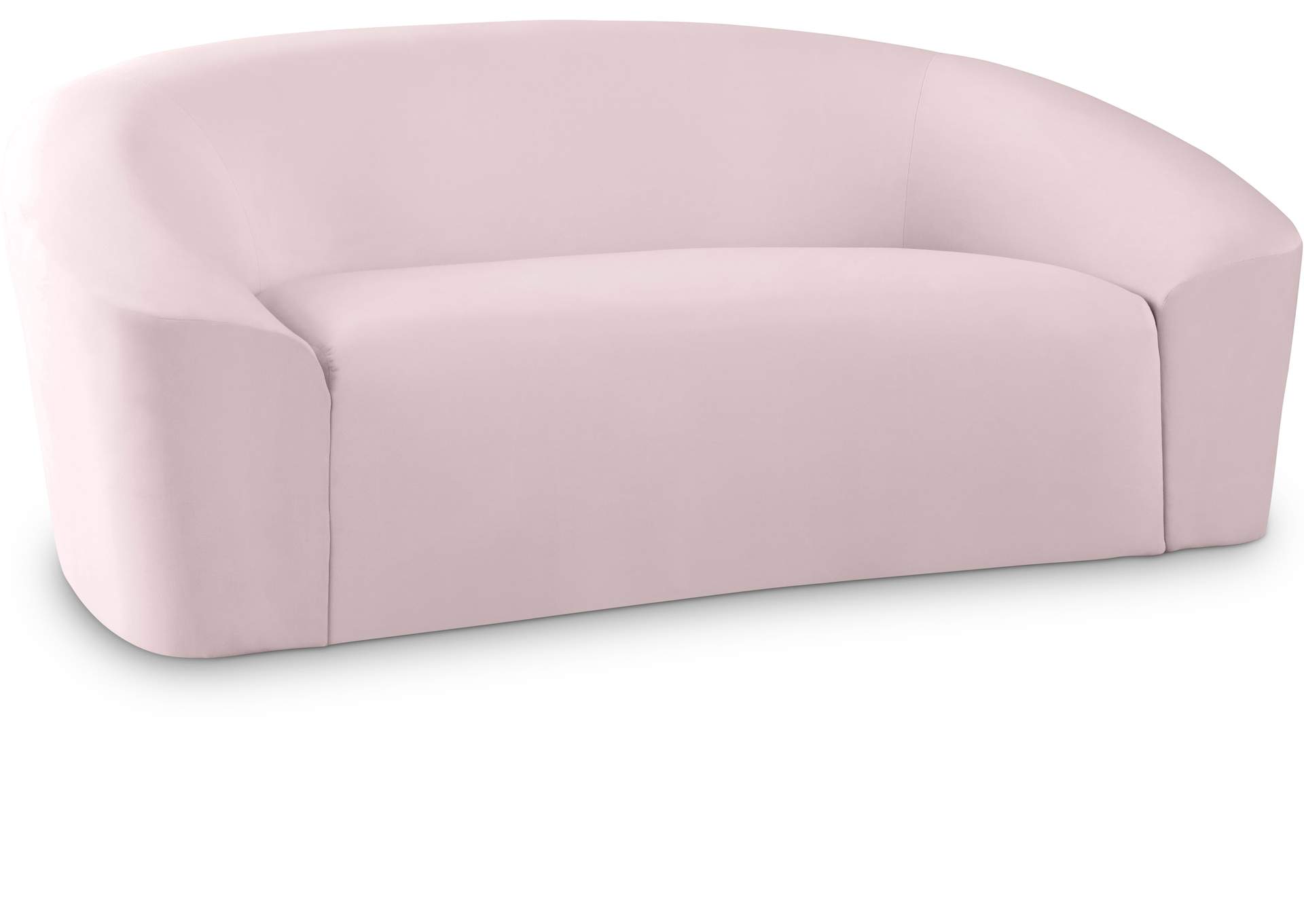 Riley Pink Velvet Loveseat,Meridian Furniture