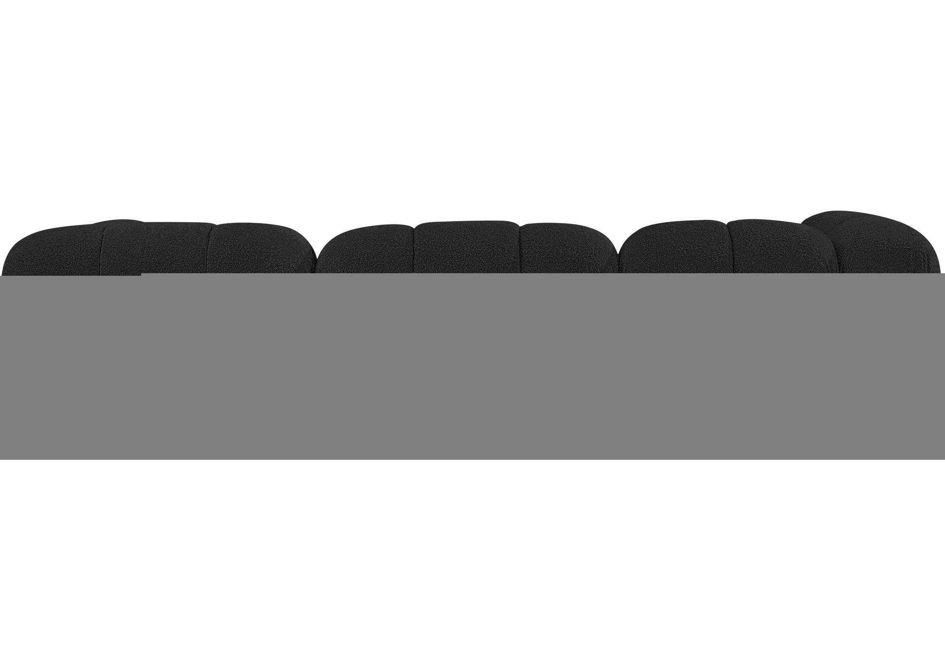 Ames Black Boucle Fabric Modular Sofa,Meridian Furniture