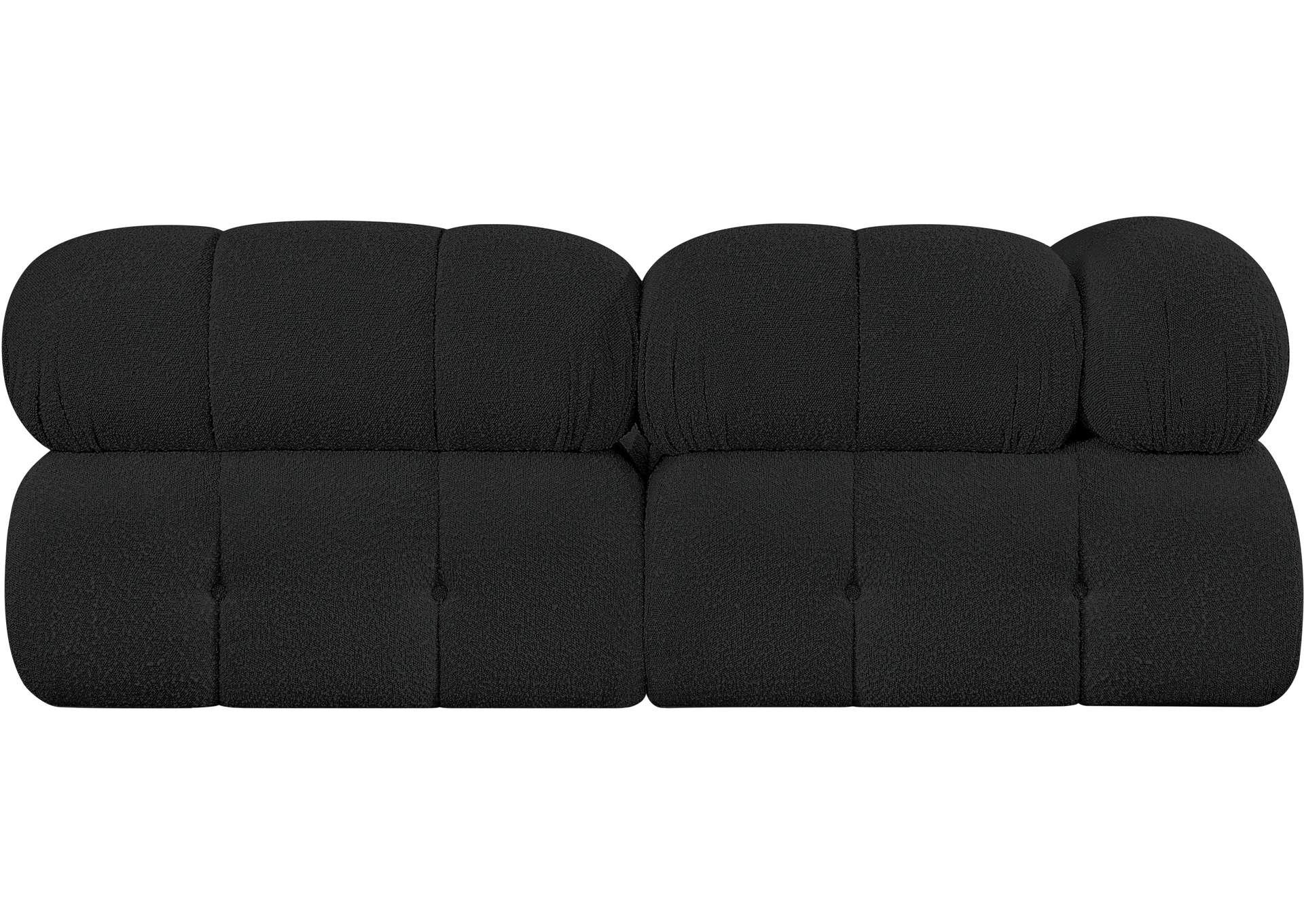 Ames Black Boucle Fabric Modular Sofa,Meridian Furniture