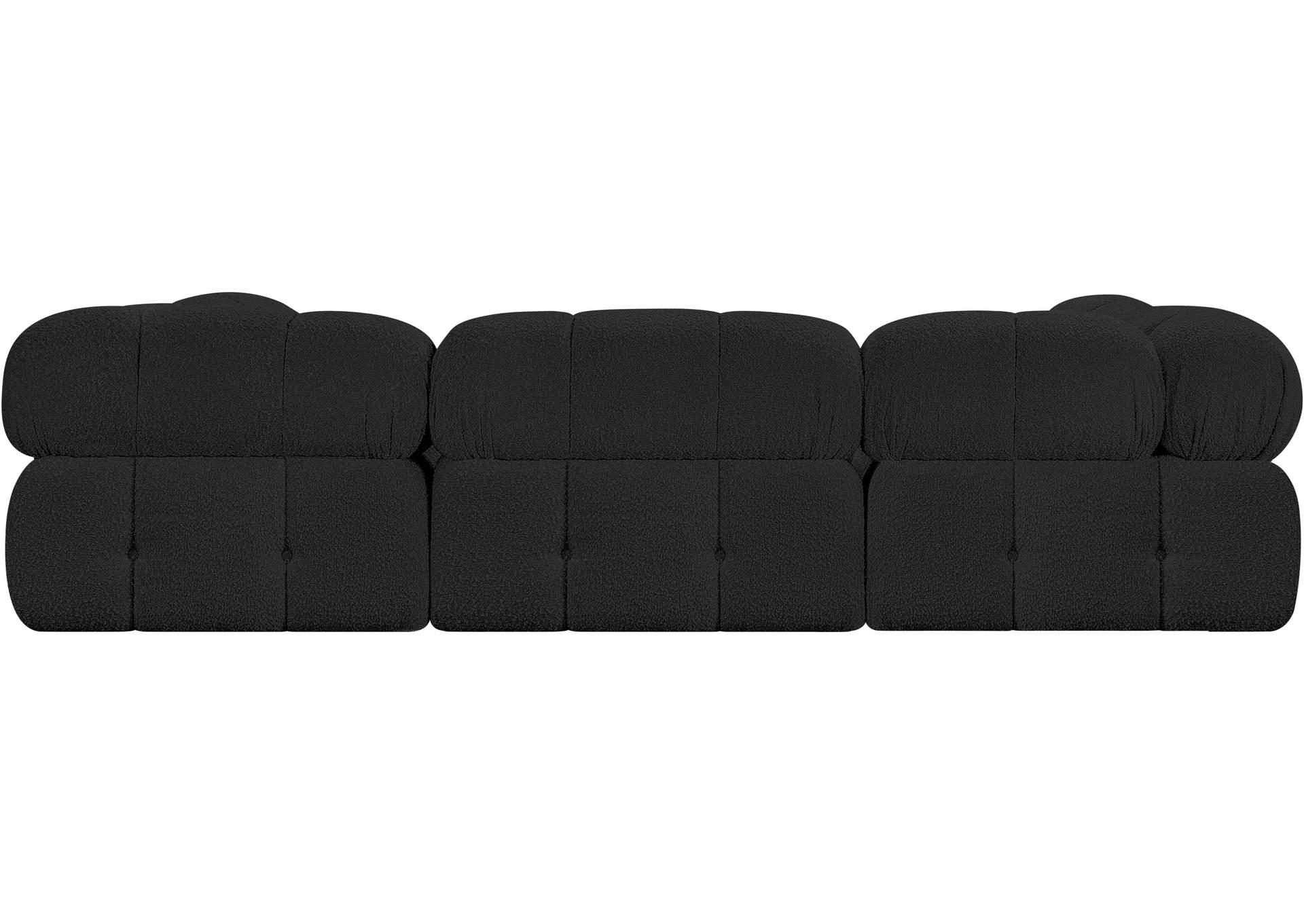 Ames Black Boucle Fabric Modular Sectional,Meridian Furniture
