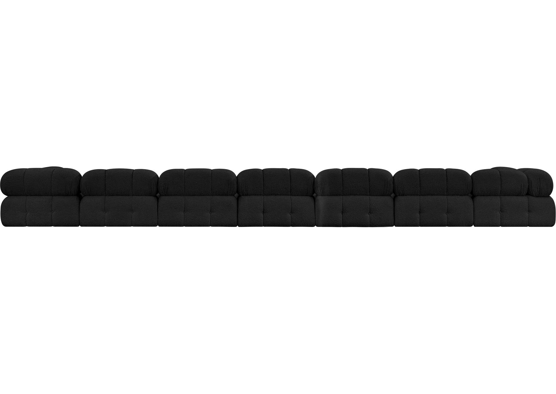 Ames Black Boucle Fabric Modular Sectional,Meridian Furniture