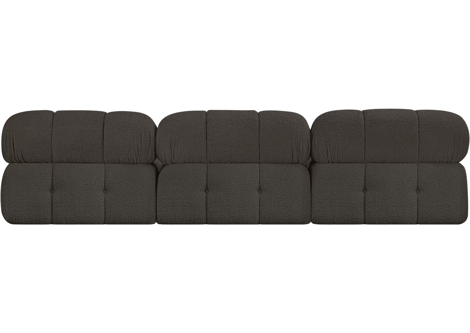 Ames Brown Boucle Fabric Modular Sofa,Meridian Furniture