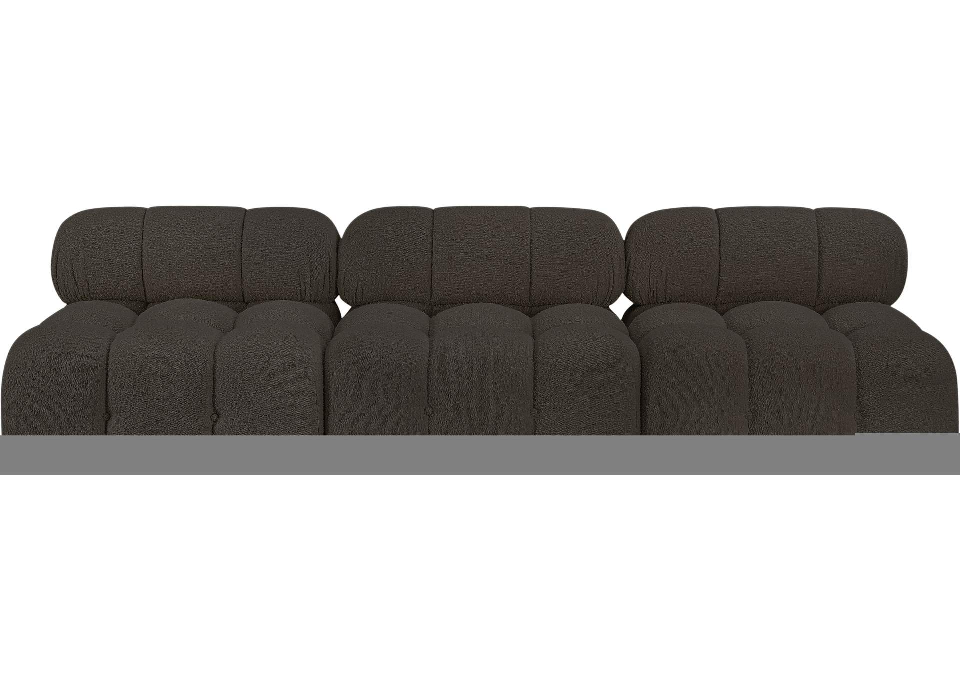 Ames Brown Boucle Fabric Modular Sofa,Meridian Furniture