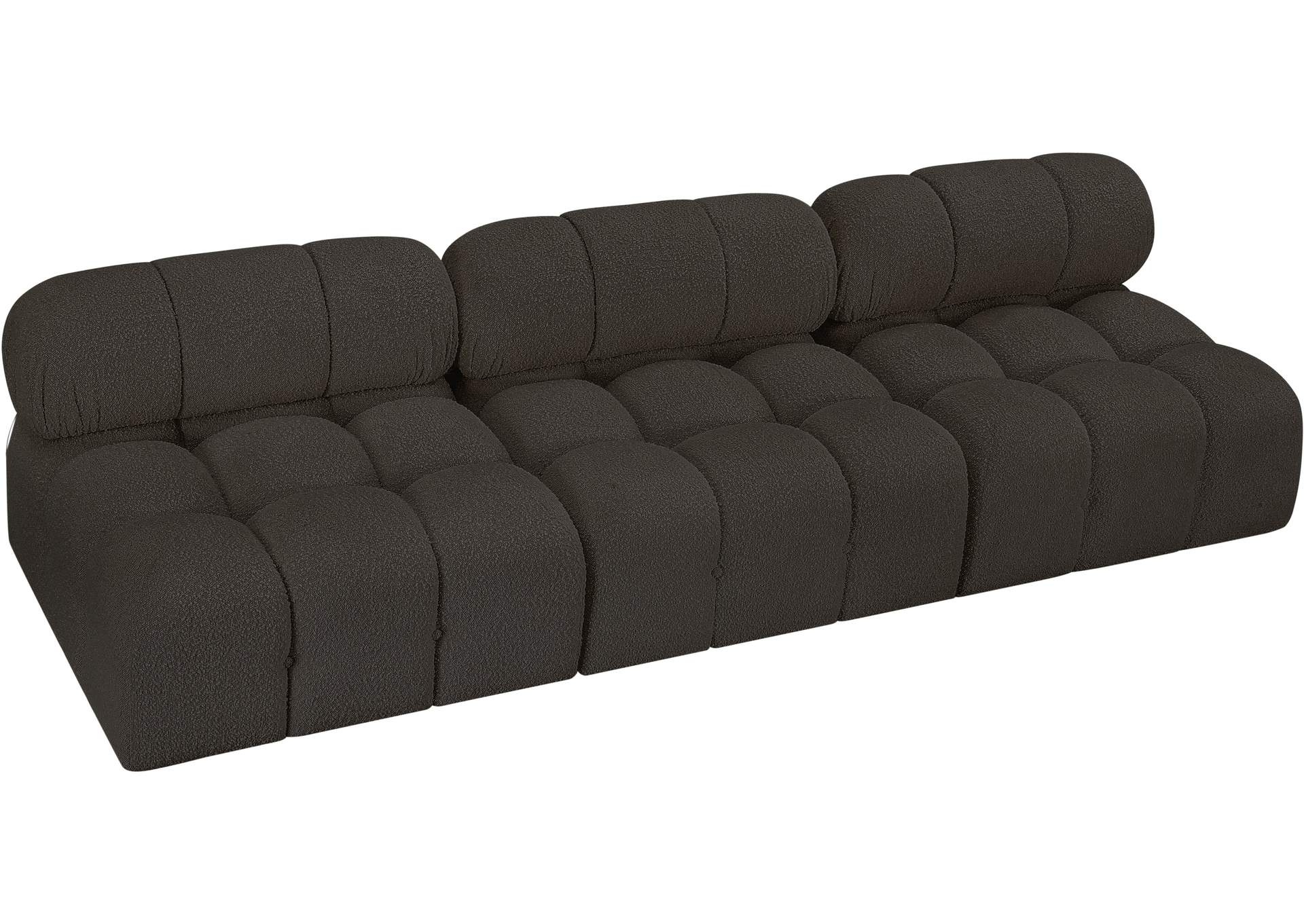 Ames Brown Boucle Fabric Modular Sofa,Meridian Furniture