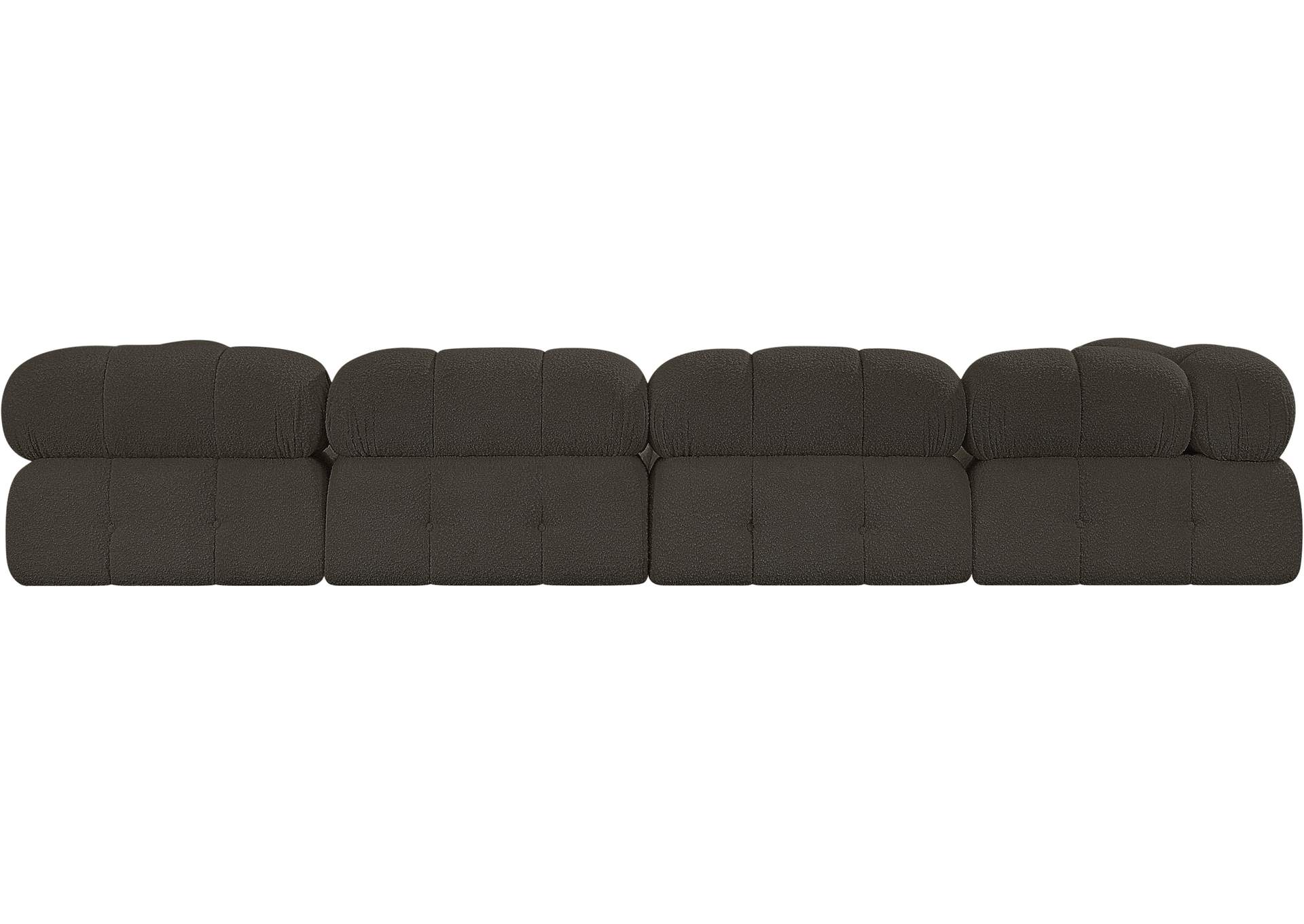 Ames Brown Boucle Fabric Modular Sofa,Meridian Furniture