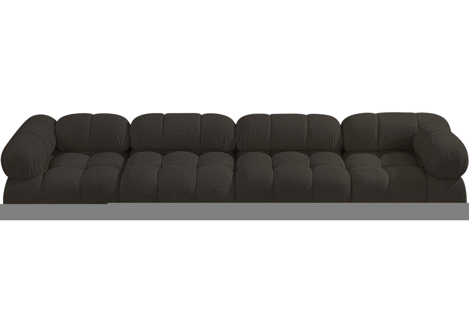 Ames Brown Boucle Fabric Modular Sofa,Meridian Furniture