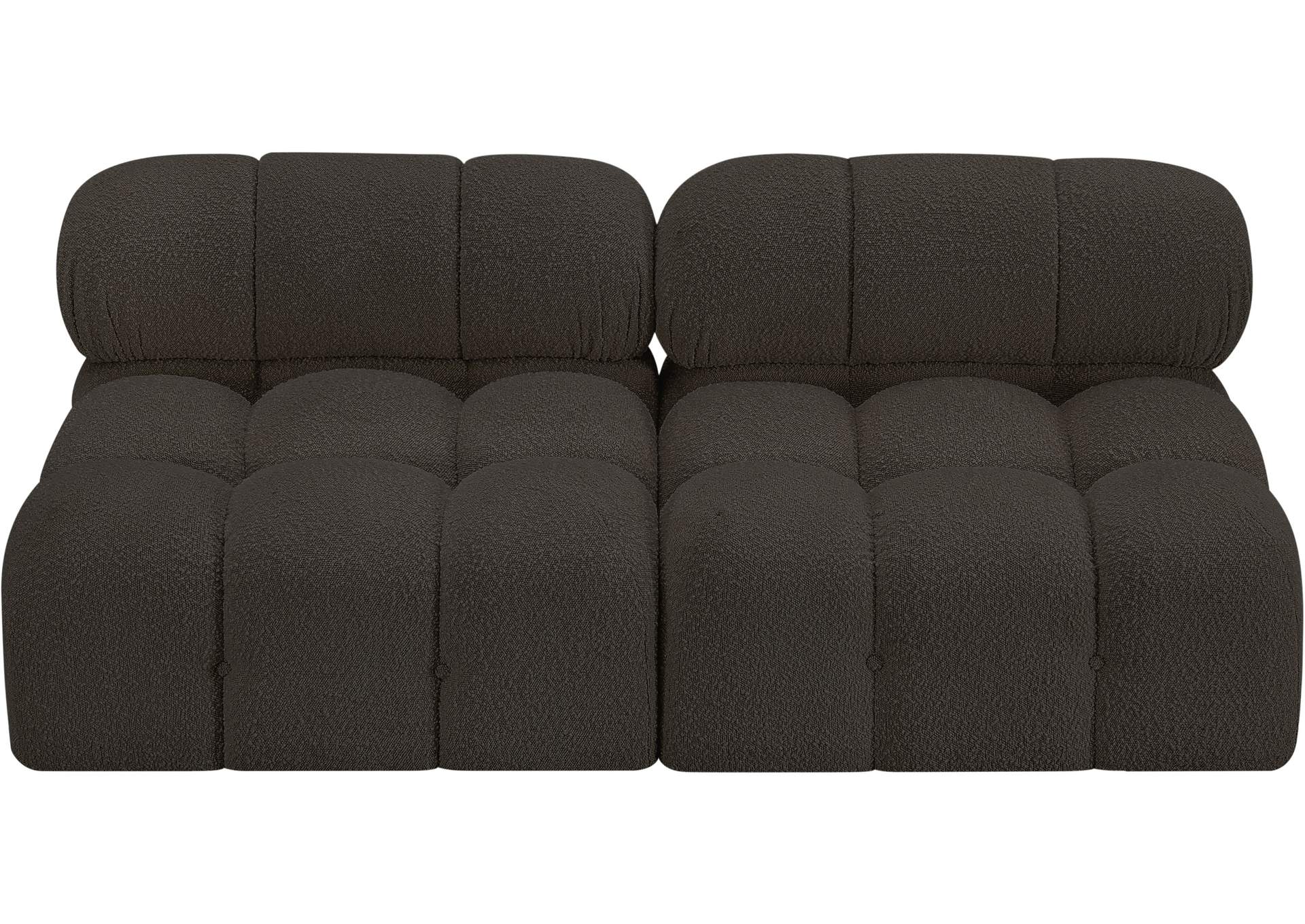 Ames Brown Boucle Fabric Modular Sofa,Meridian Furniture